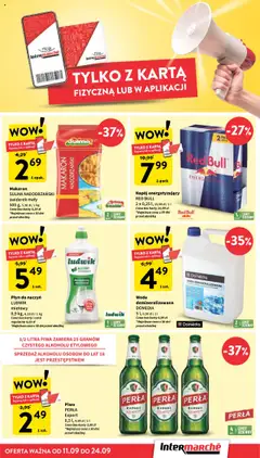 Intermarche Gazetka od 11.09.2025 | Strona: 3 | Produkty: Red bull, Piwo, Makaron, Woda