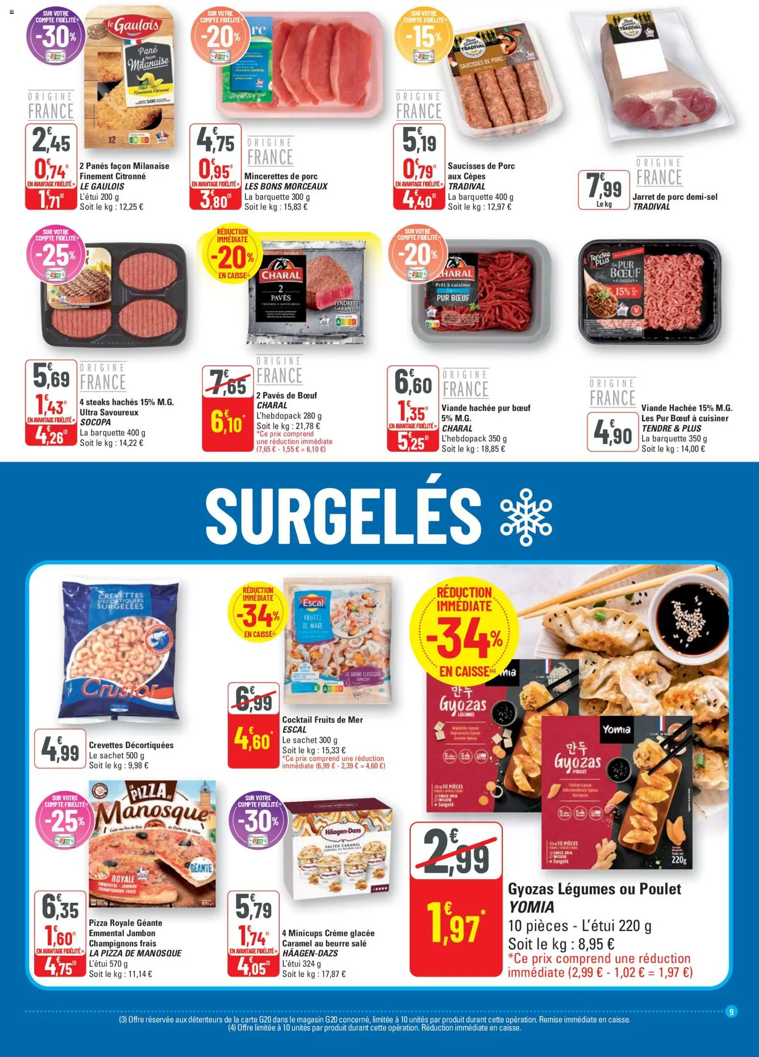 {H1} | Page: 9 | Produits: Fruits de mer, Beurre, Porc, Crème