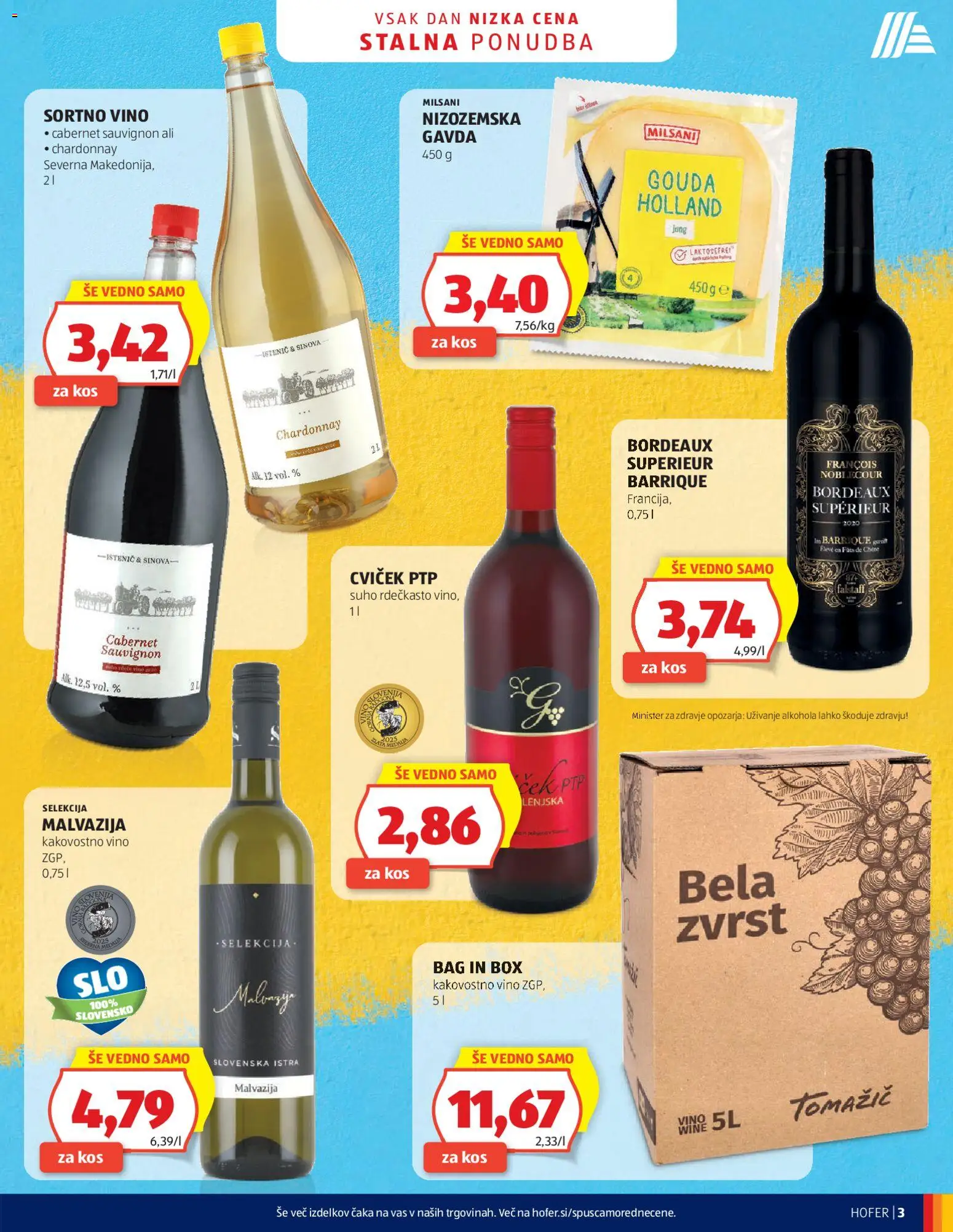 Novi Hofer katalog ponudbe – veljaven od 18.02.2026 | Stran: 3 | Izdelki: Kos, Vino