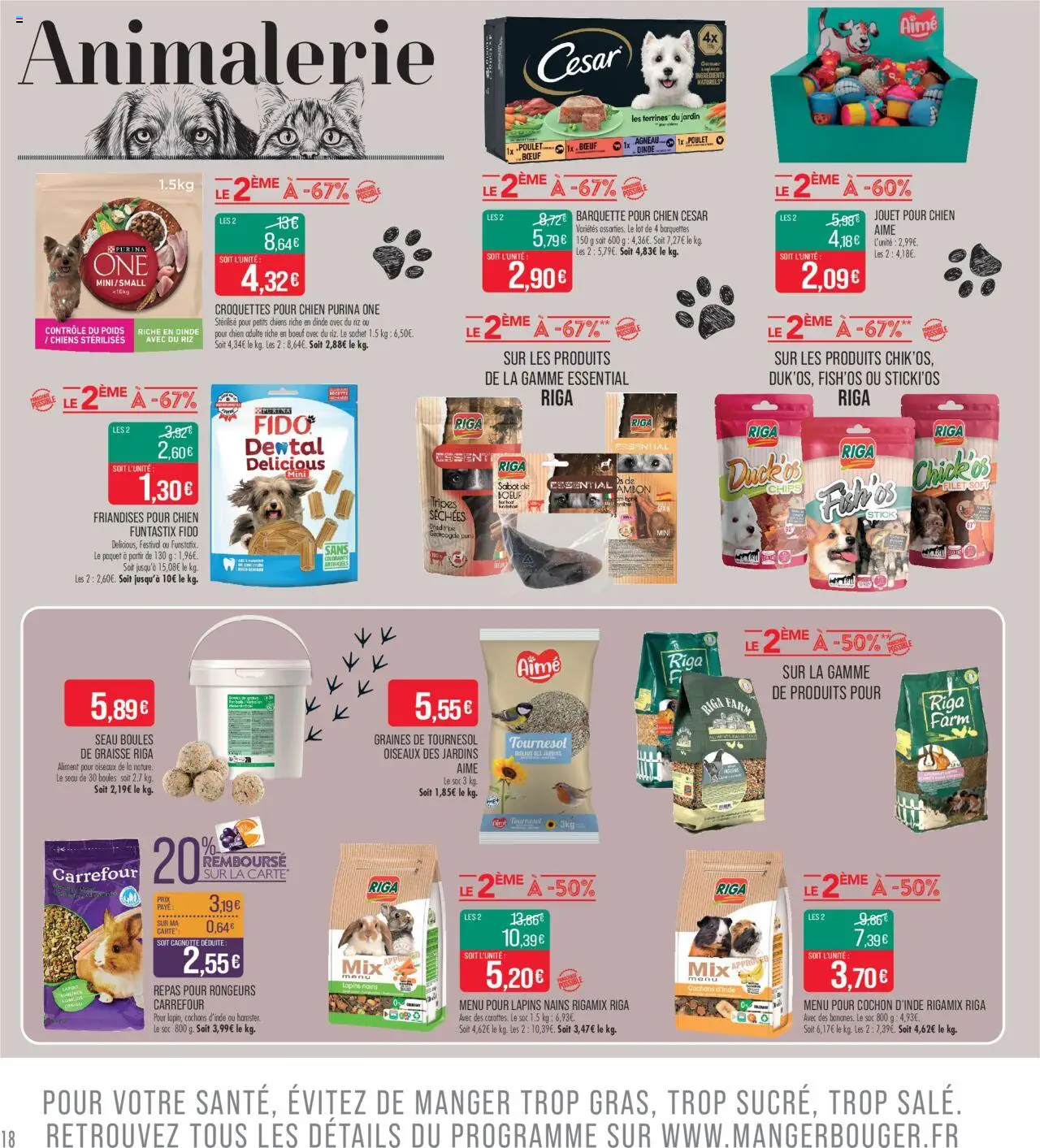 {H1} | Page: 18 | Produits: Poids, Croquettes pour chien, Riz, Chips