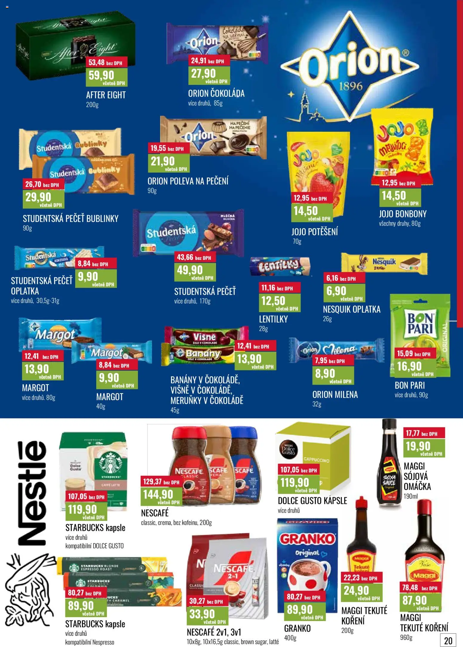 Ratio leták od 01.03.2026 | Strana: 20 | Produkty: Kapsle, Dolce gusto kapsle, Lentilky, Starbucks kapsle