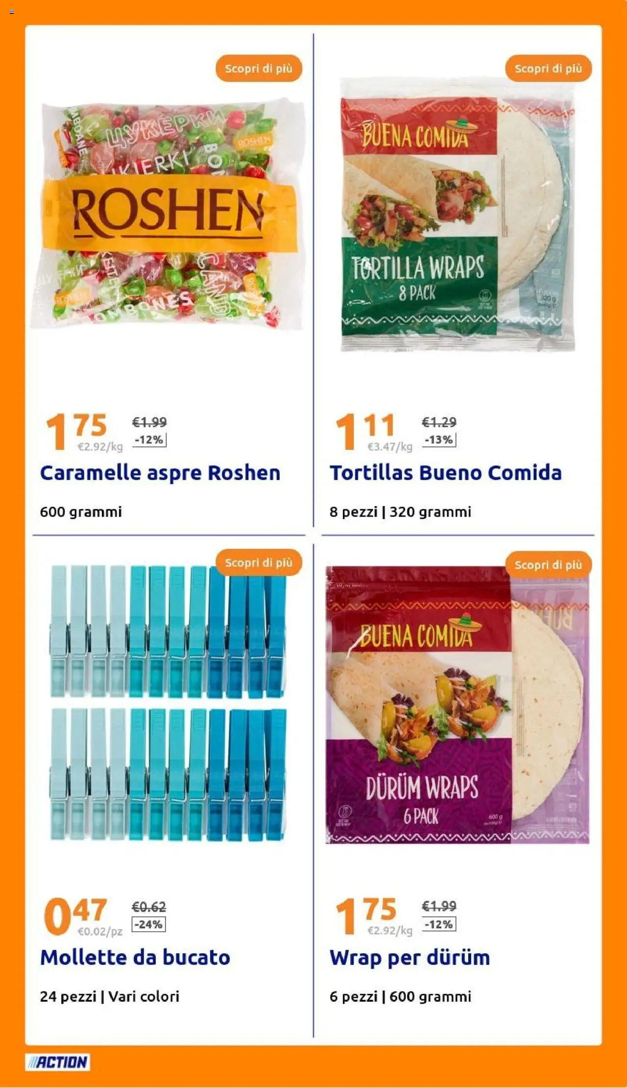Volantino Action del 20.08.2025 | Pagina: 21 | Prodotti: Caramelle, Tortillas