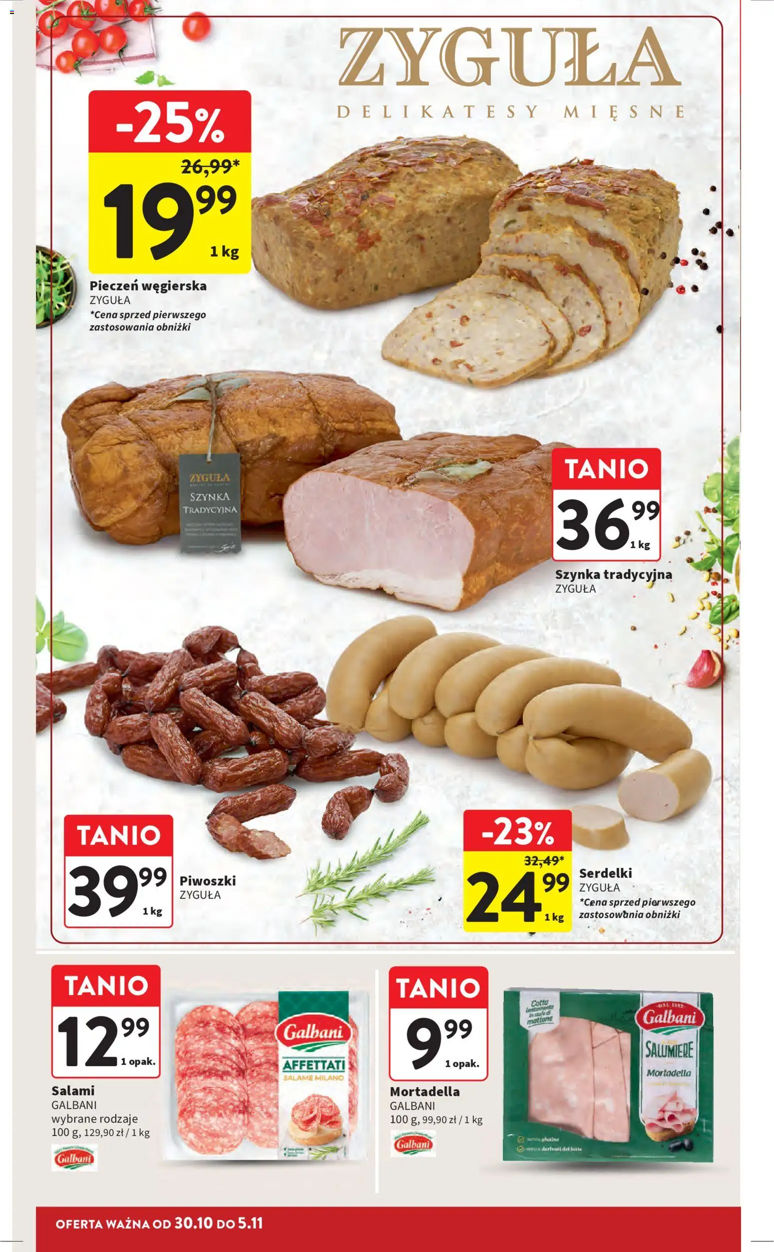 Intermarche Gazetka od 30.10.2025 | Strona: 18 | Produkty: Szynka, Delikatesy, Salami