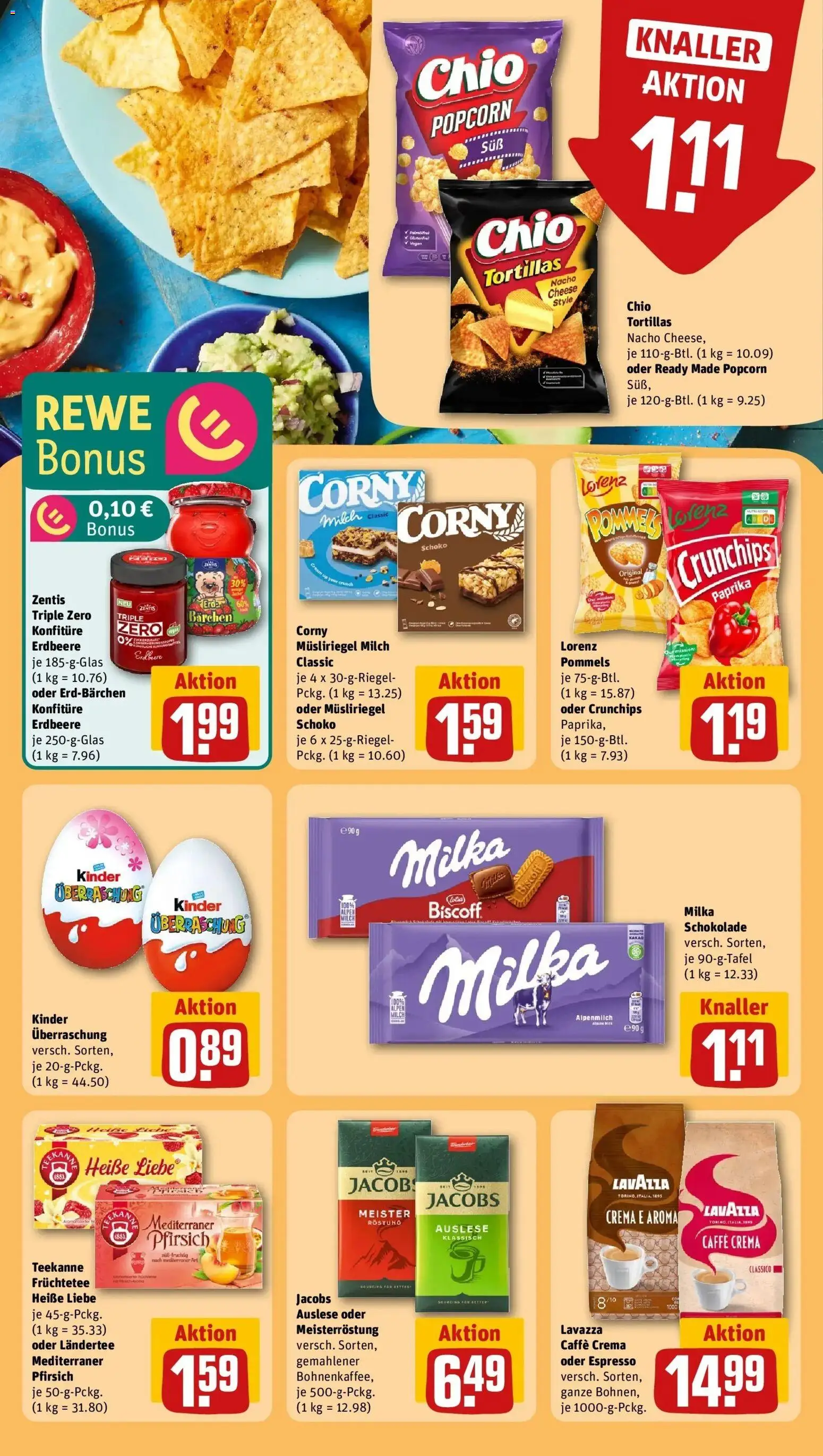 Rewe Prospekt Berlin / Köpenick	 – gültig ab 09.03.2026 | Seite: 13 | Produkte: Schokolade, Milka schokolade, Teekanne, Chio tortillas
