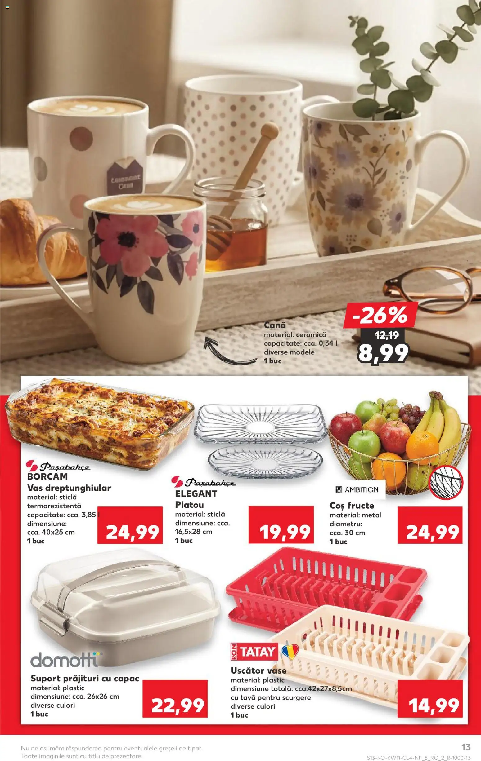 Noul catalog Kaufland – valabil de la 11.03.2026 | Pagină: 13 | Produse: Uscător, Coș, Fructe