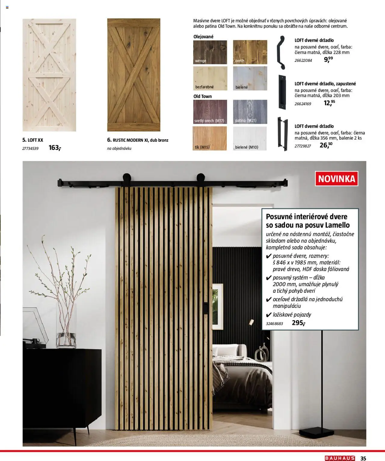 Nové Bauhaus akcie – leták je platný od 08.09.2025 | Strana: 35 | Produkty: Dvere, Interiérové dvere