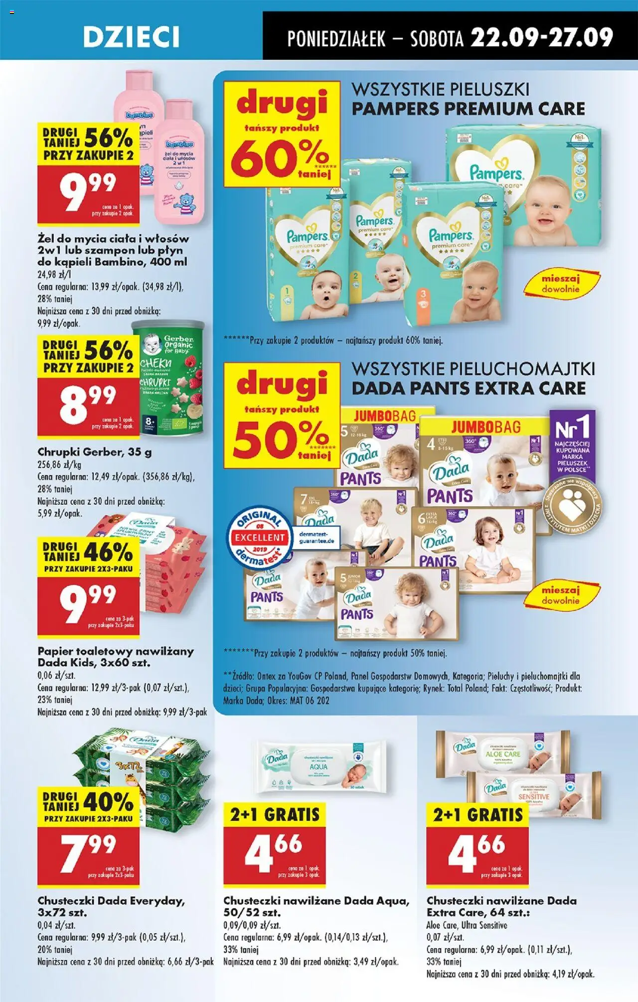 Biedronka gazetka od 22.09.2025 | Strona: 55 | Produkty: Chrupki, Pampers, Szampon, Body