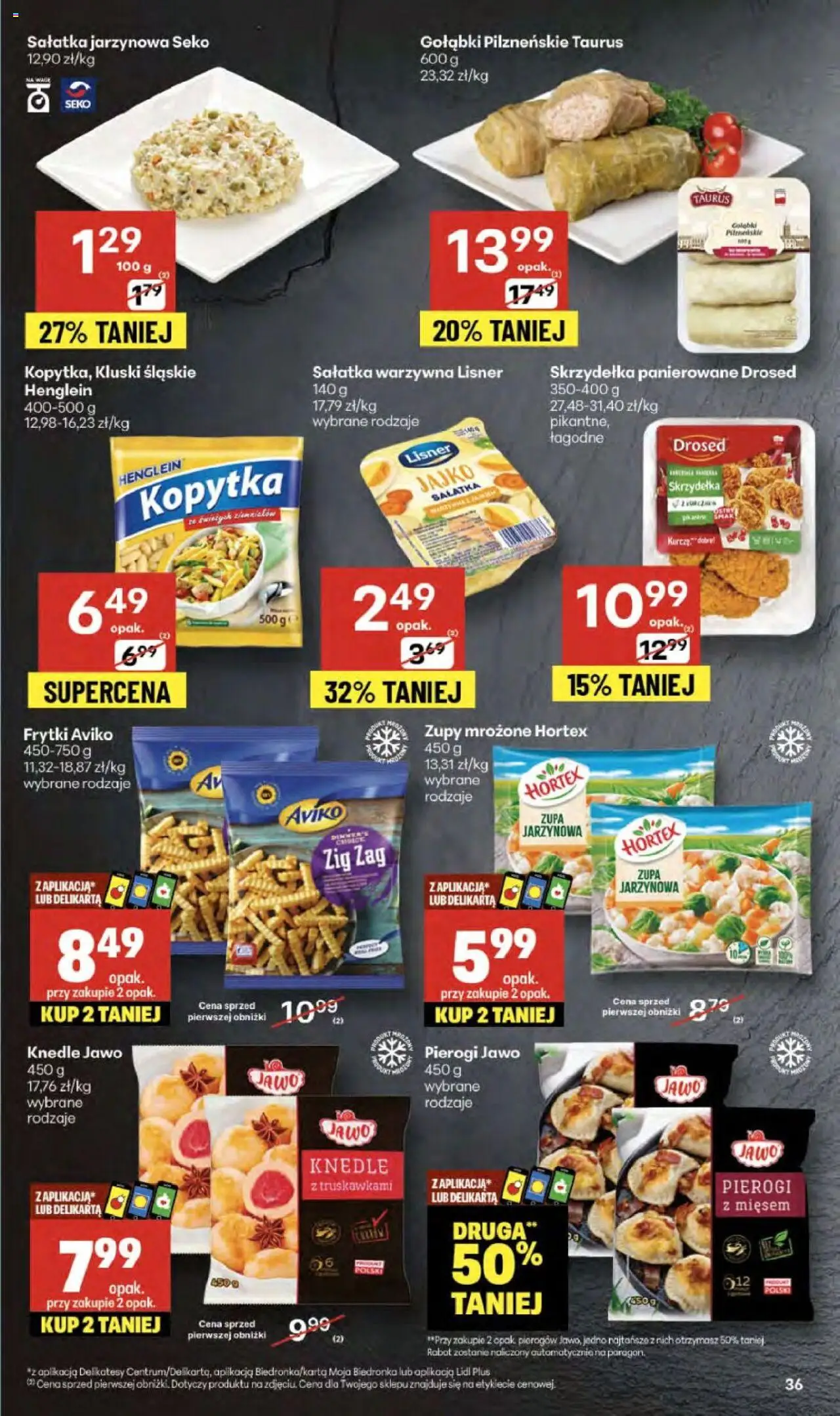 Delikatesy Centrum Gazetka od 02.10.2025 | Strona: 36 | Produkty: Zupa jarzynowa, Knedle, Zupy mrożone, Sałatka