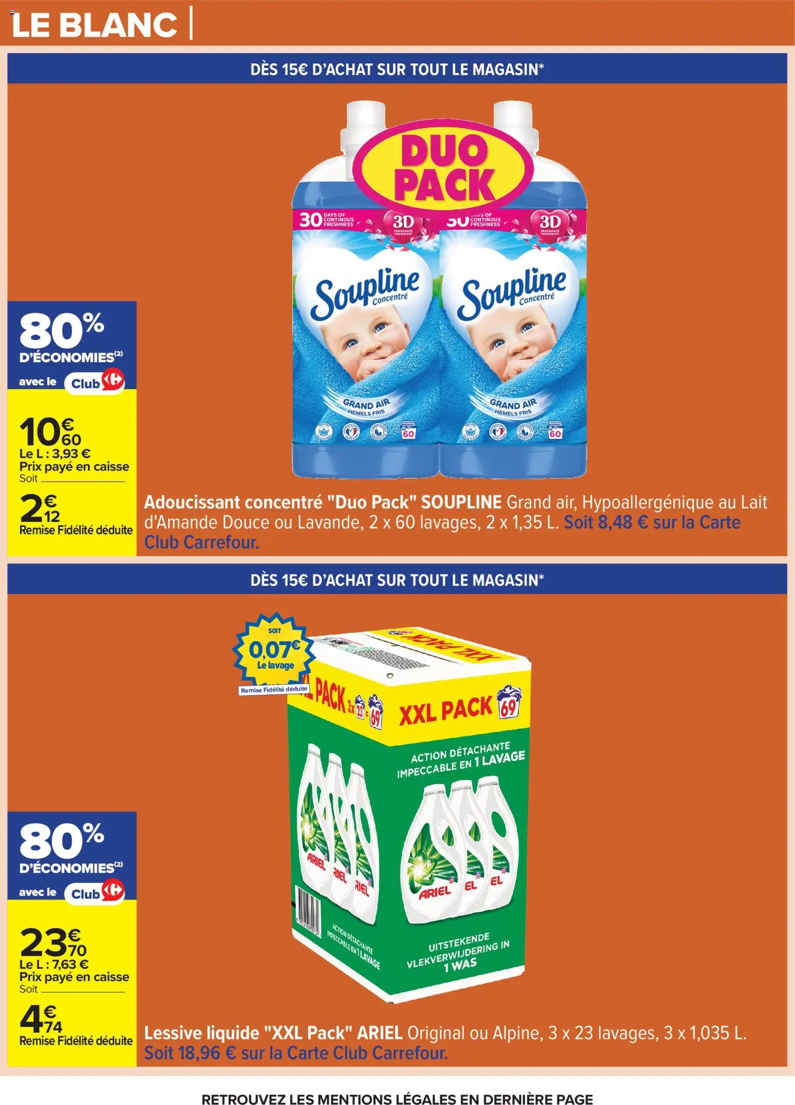 {H1} | Page: 45 | Produits: Soupline, Lessive Liquide, Adoucissant, Lessive