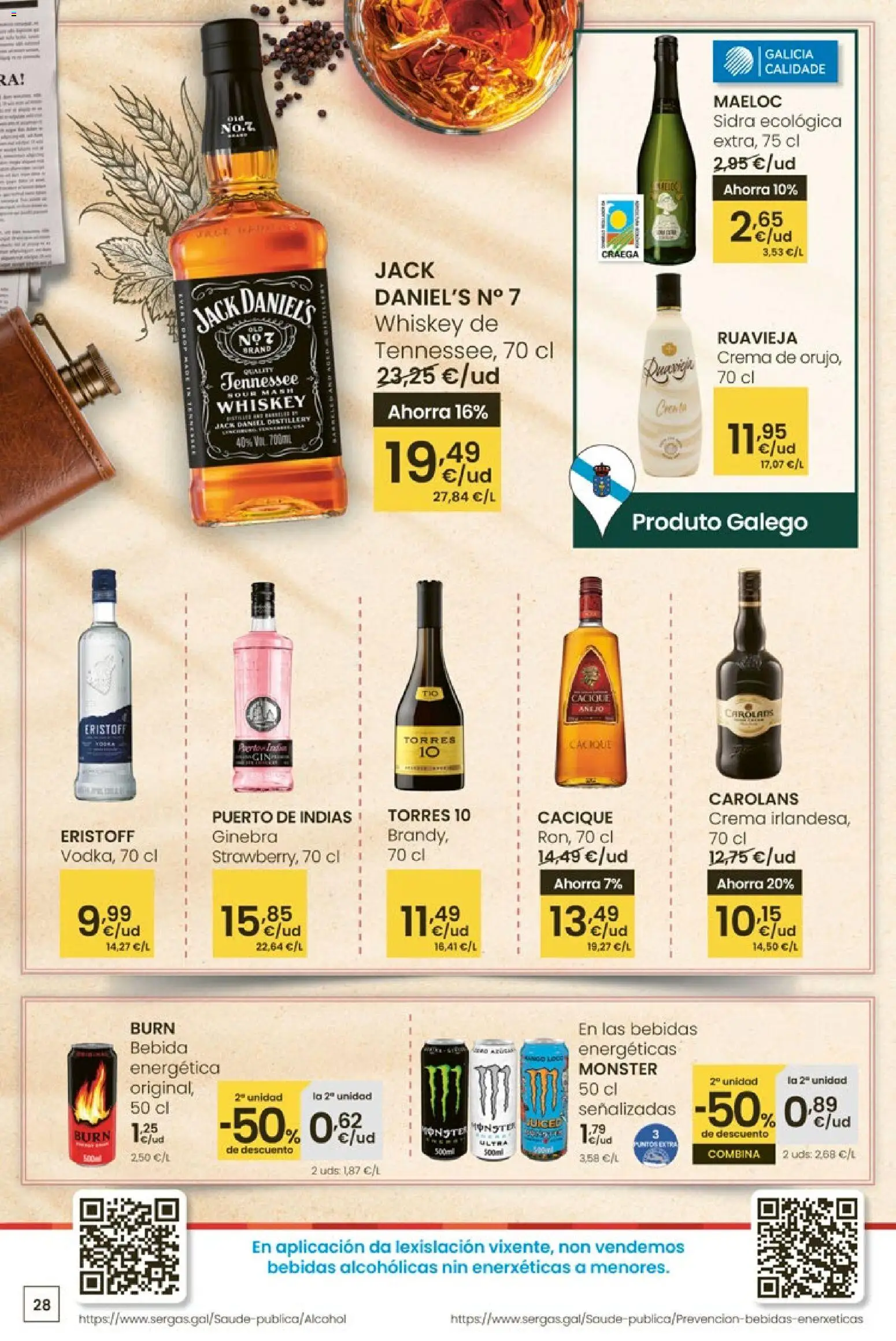 Eroski Quieres ahorrar conmigo │ válido desde el 16.04.2026 | Página: 28 | Productos: Ginebra, Crema