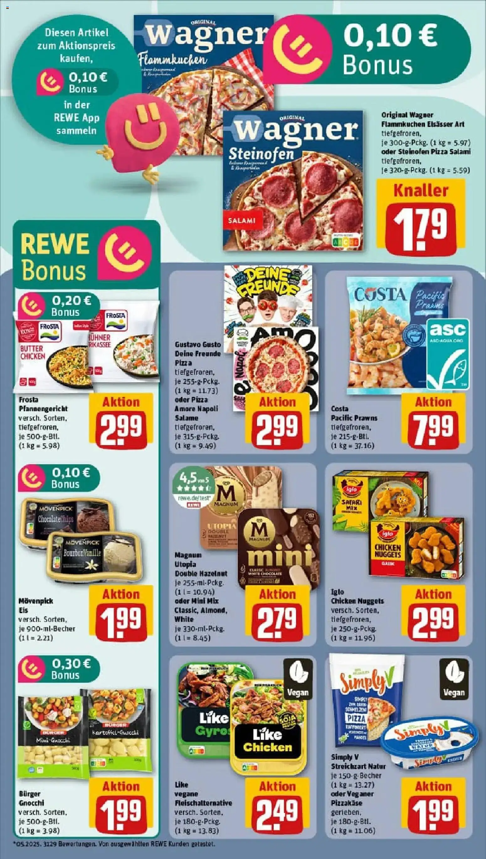Rewe prospekt Neuss / Reuschenberg	 – gültig ab 17.11.2025 | Seite: 14 | Produkte: Iglo, Salami, Pizza, Eis