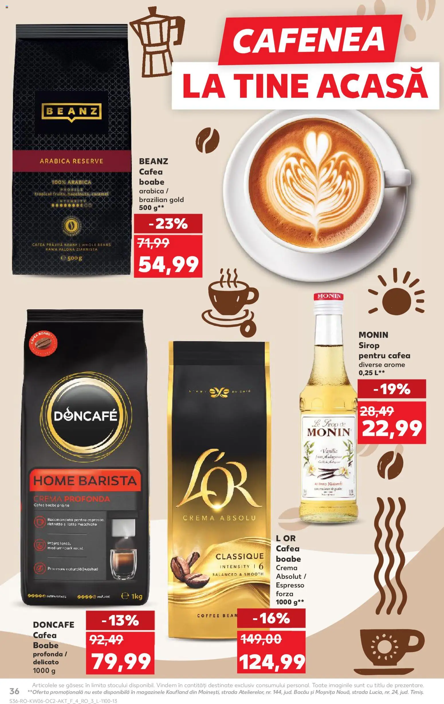 Noul catalog Kaufland – valabil de la 04.02.2026 | Pagină: 36 | Produse: Lunettes pour le ski, Cremă, Cafea, Sirop