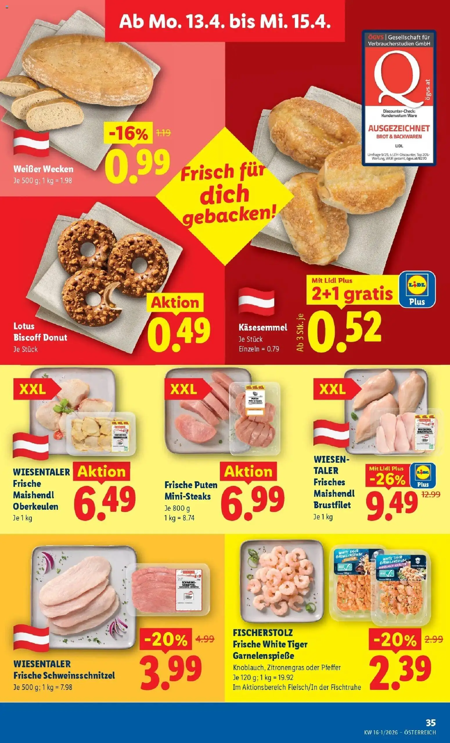 Lidl Flugblatt - Wien, Langenzersdorf, Zwettl gültig ab 08.04.2026 | Seite: 38 | Produkte: Pfeffer, Brot