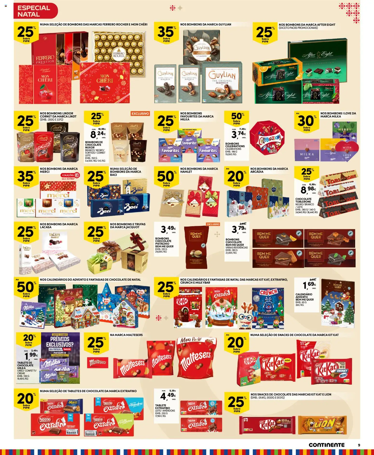 Continente - Madeira │ válido de 02.12.2025 | Página: 9 | Produtos: Chocolates, Leite, Nestlé, Creme