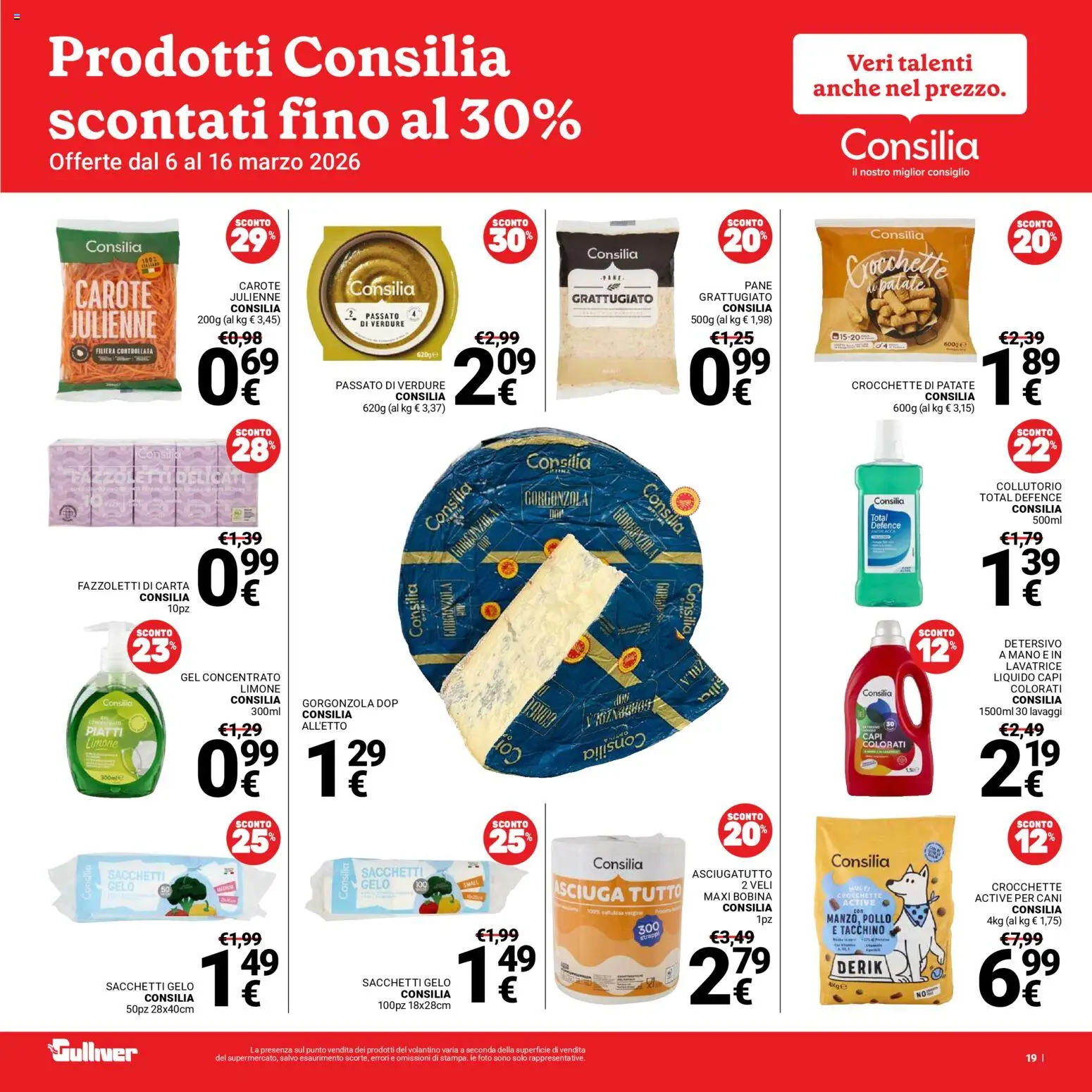 Volantino Gulliver del 06.03.2026 | Pagina: 19 | Prodotti: Patate, Crocchette, Lavatrice, Asciugatutto