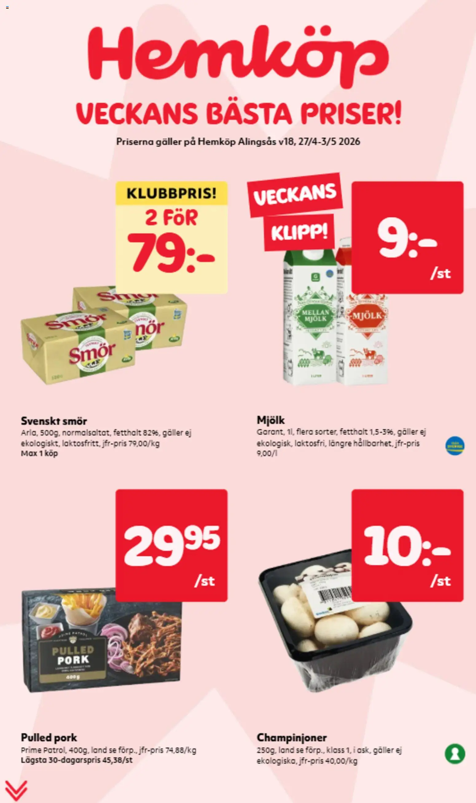 Hemköp reklamblad aktuell från 27.04.2026 | Sida: 1