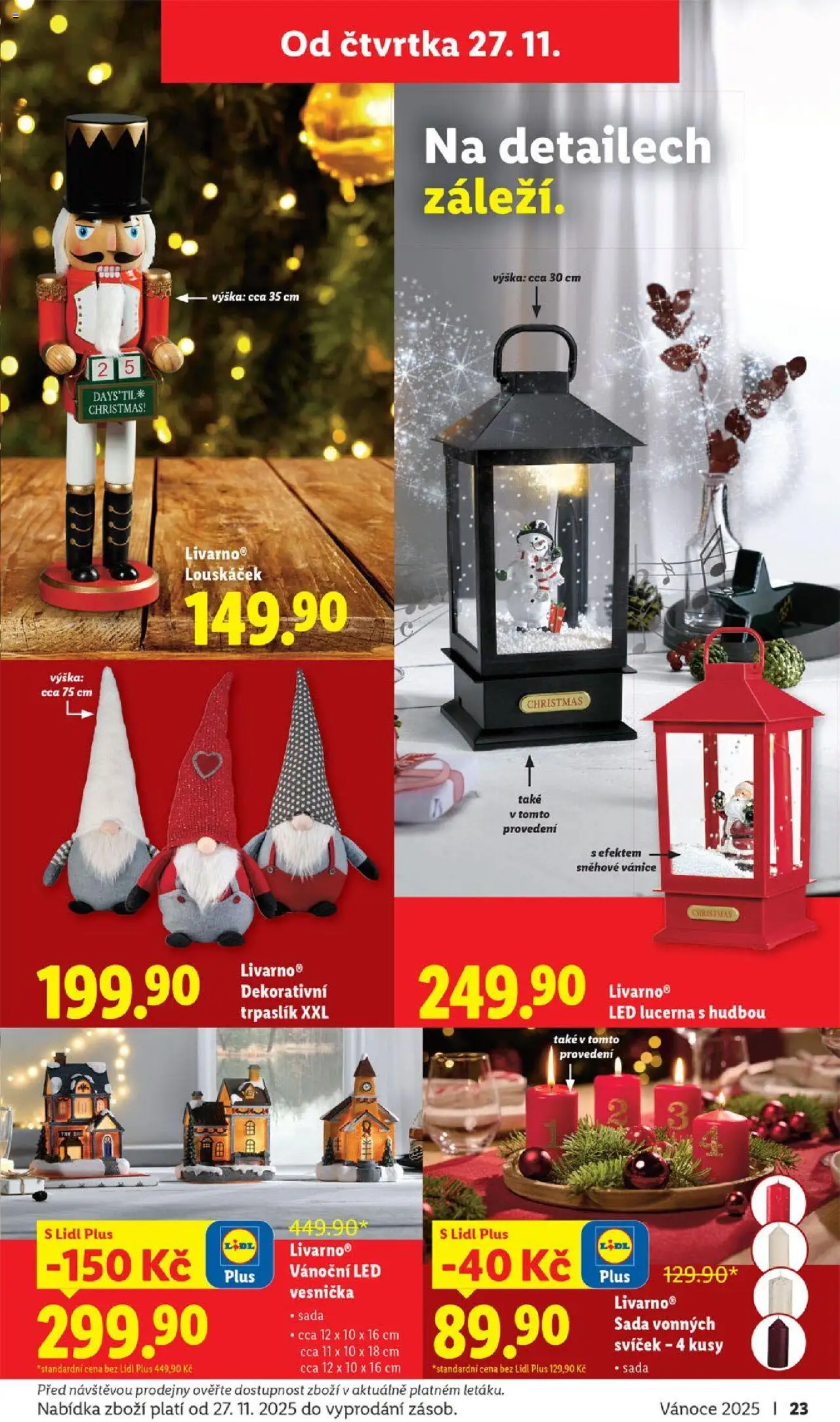 Lidl leták - Veselé Vánoce od 20.10.2025 | Strana: 23 | Produkty: Lucerna, LED, Louskáček