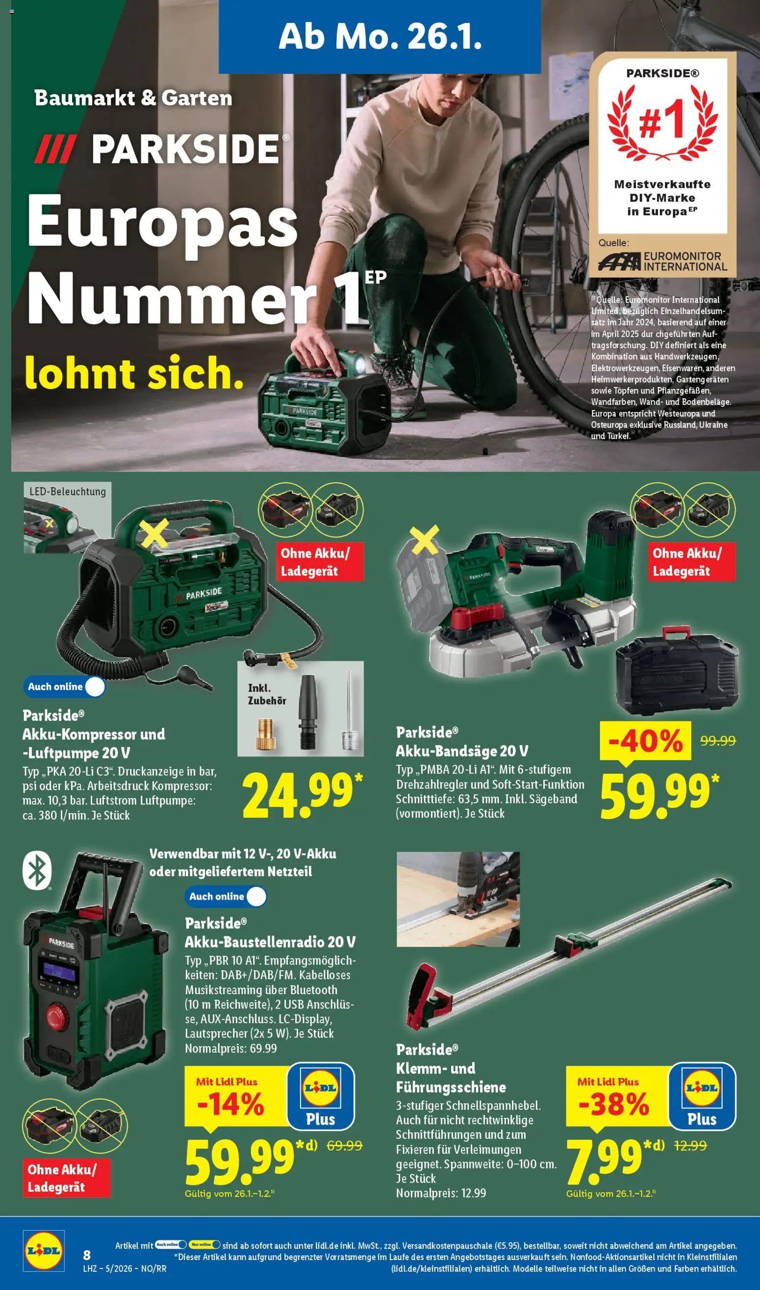 Lidl Prospekt Lüchow – gültig ab 26.01.2026 | Seite: 26 | Produkte: Lautsprecher, USB, Luftpumpe, Netzteil