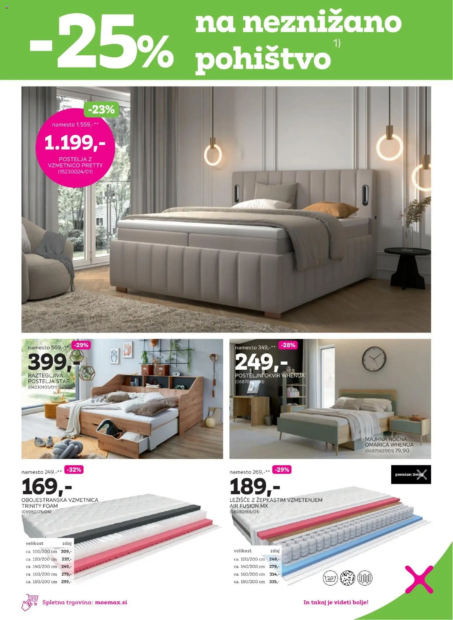 Novi Mömax katalog ponudbe – veljaven od 16.03.2026 | Stran: 3 | Izdelki: Posteljni okvir, Ležišče, Postelja, Nocna omarica