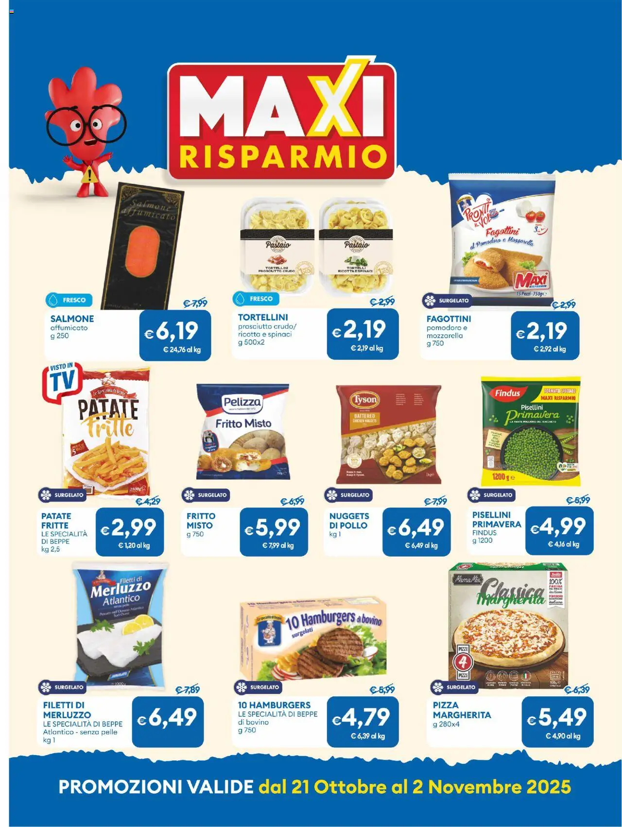 Volantino MD Discount del 21.10.2025 | Pagina: 3 | Prodotti: Prosciutto Crudo, Pizza, Pomodoro, Prosciutto