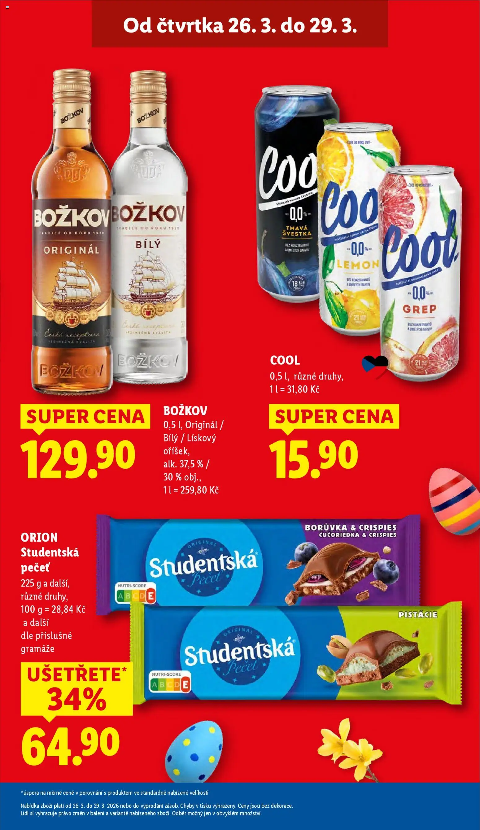 Lidl leták od 26.03.2026 | Strana: 3 | Produkty: Pistácie, Grep, Studentská pečeť, Božkov