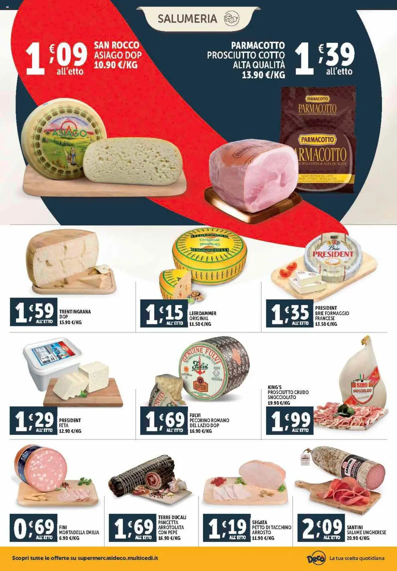 Volantino Decò del 21.08.2025 | Pagina: 2 | Prodotti: Prosciutto Cotto, Salame, Tacchino, Pepe