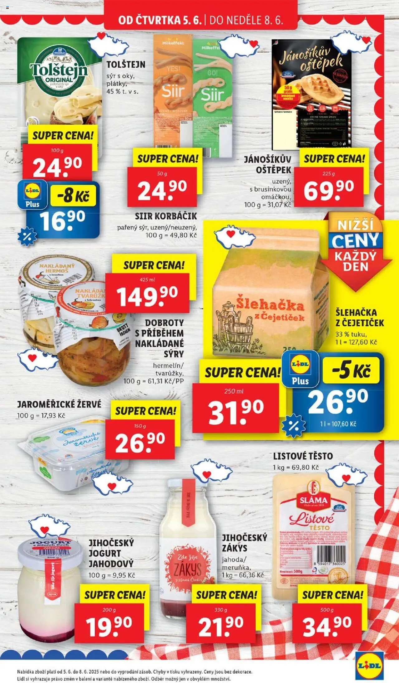 Lidl leták od 05.06.2025 | Strana: 15 | Produkty: Listové těsto, Sýry, Žervé, Těsto