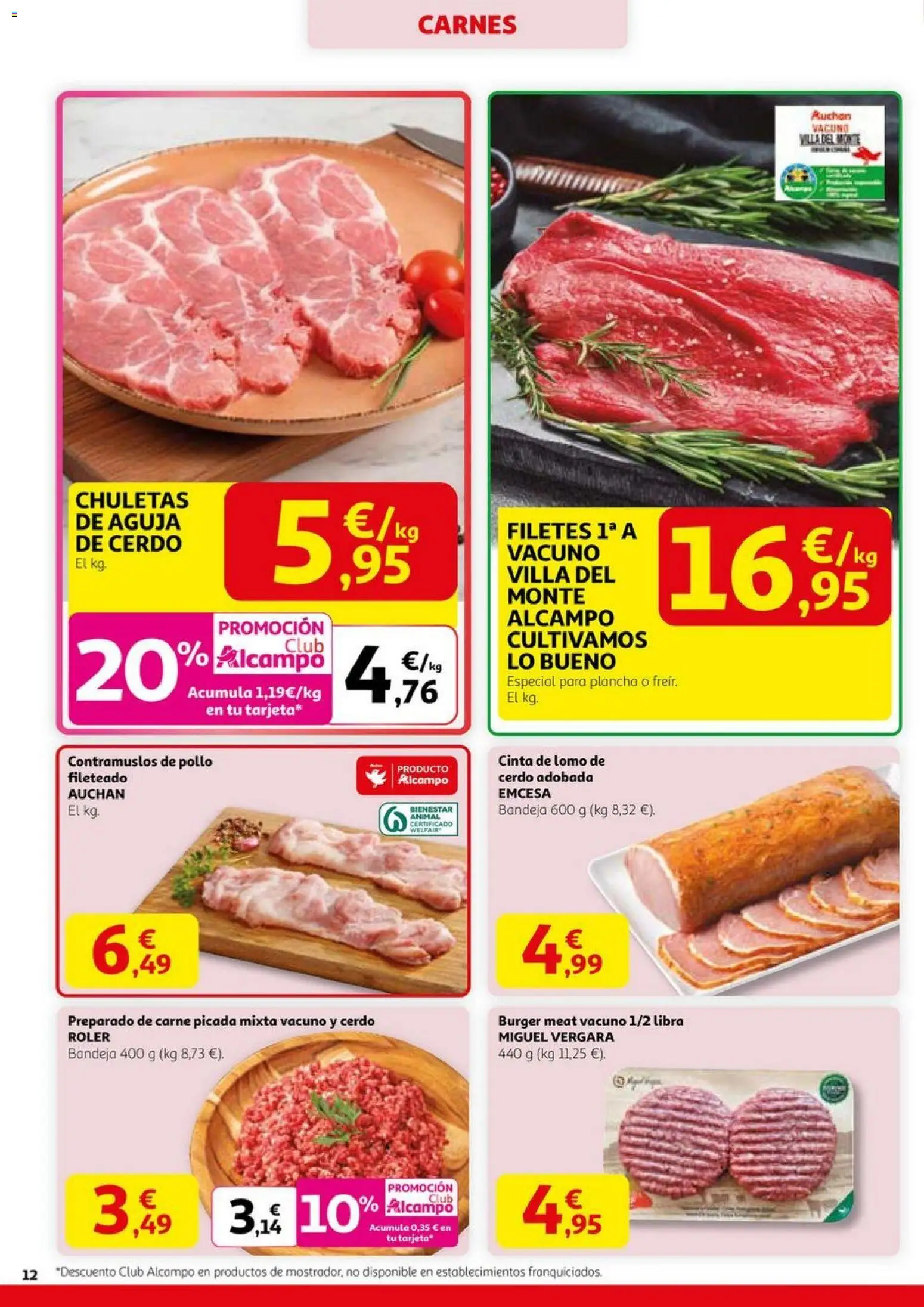 Alcampo - BlackFriday │ válido desde el 06.11.2025 | Página: 12 | Productos: Cerdo, Plancha, Bandeja