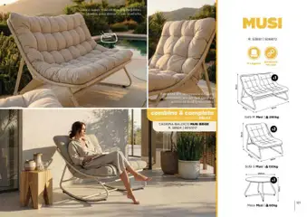 Pré-visualização Espaço Casa folheto Ar Livre 2026 válido de 07.03.2026 | Página: 101 | Produtos: Pó, Baloiço, Sofá, Cadeira