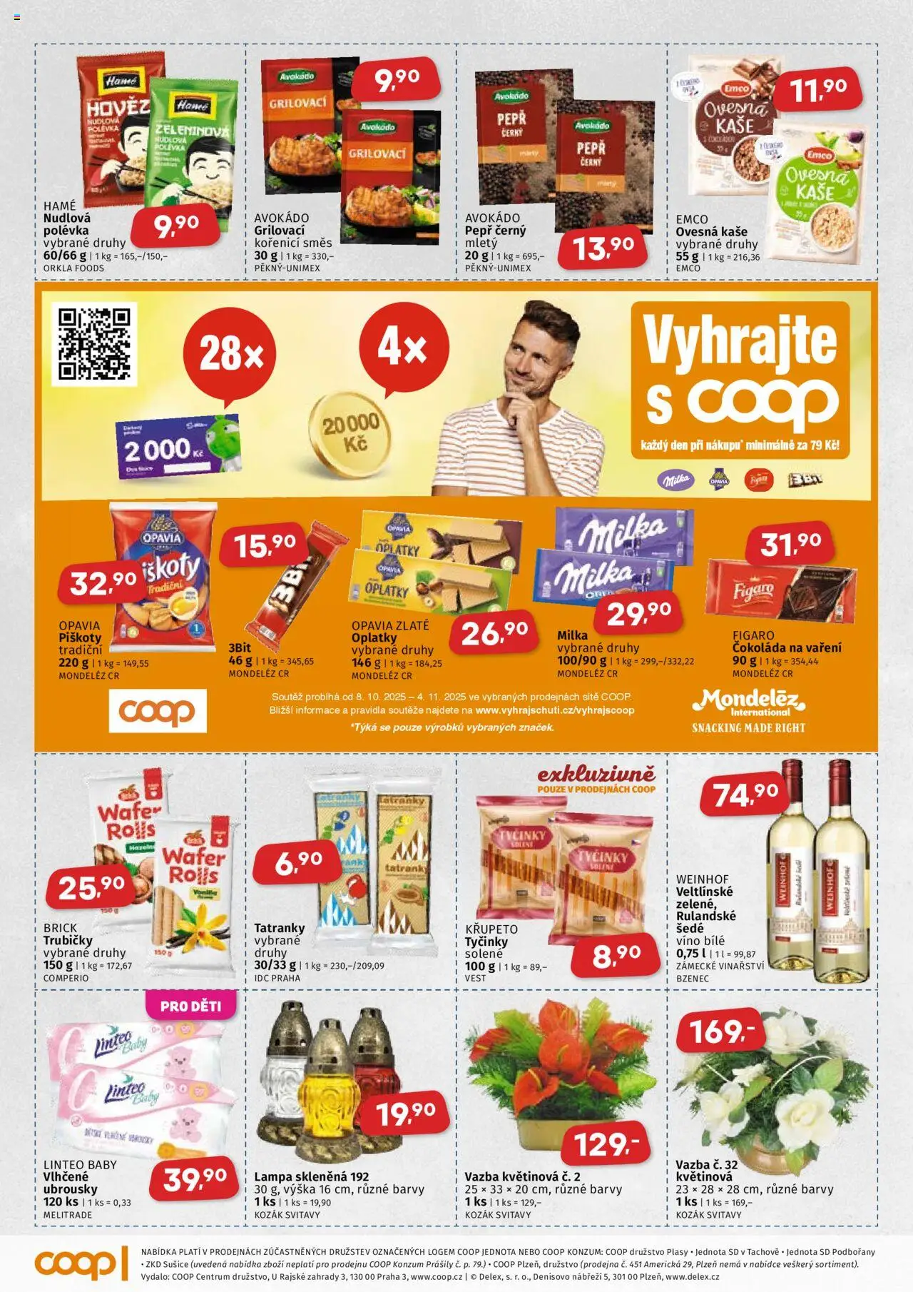 Coop leták - Západočeský region od 08.10.2025 | Strana: 3 | Produkty: Tyčinky, Čokoláda na vaření, Lampa, Barvy