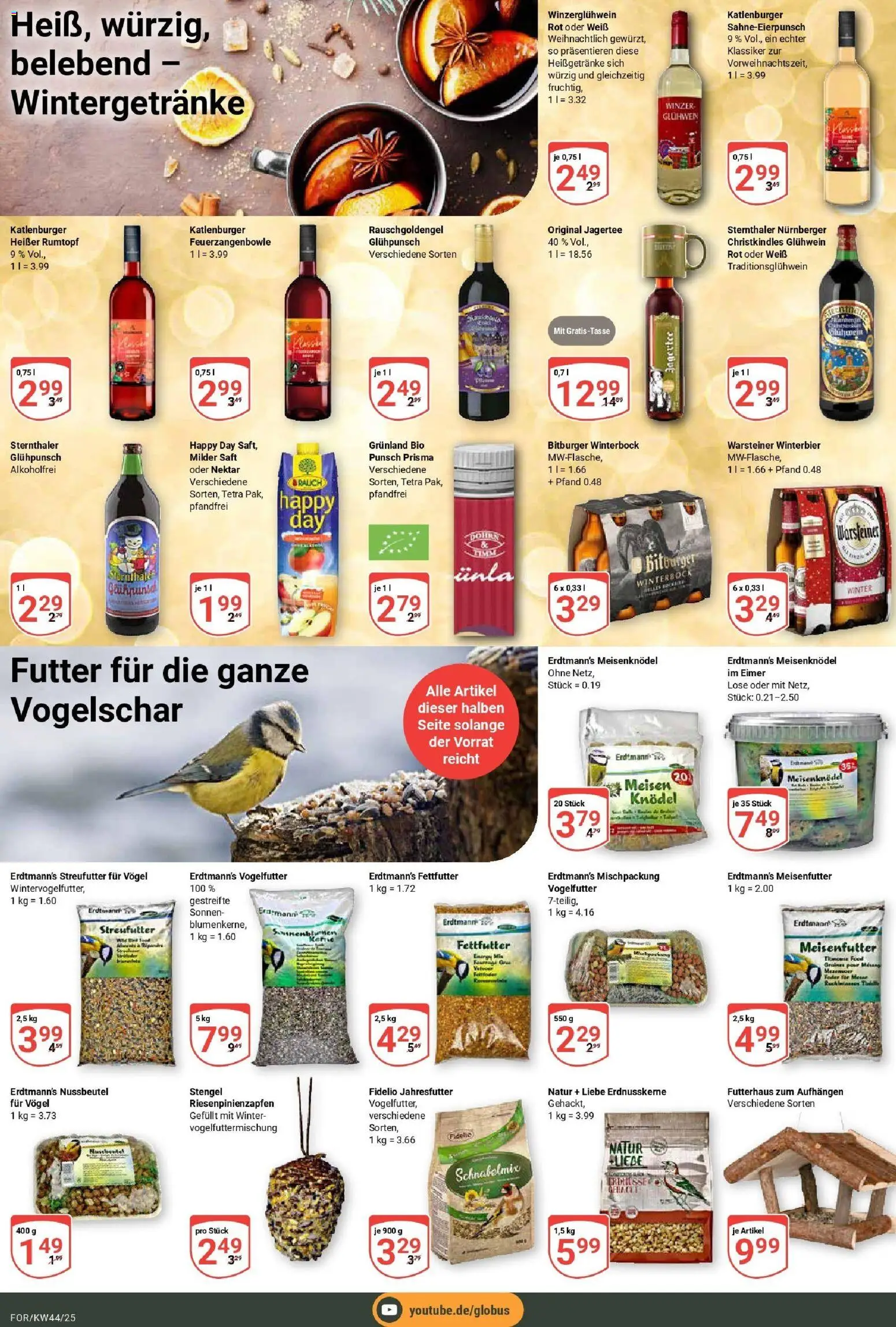 Globus prospekt Forchheim	 – gültig ab 26.10.2025 | Seite: 19 | Produkte: Bitburger, Energy, Warsteiner, Saft