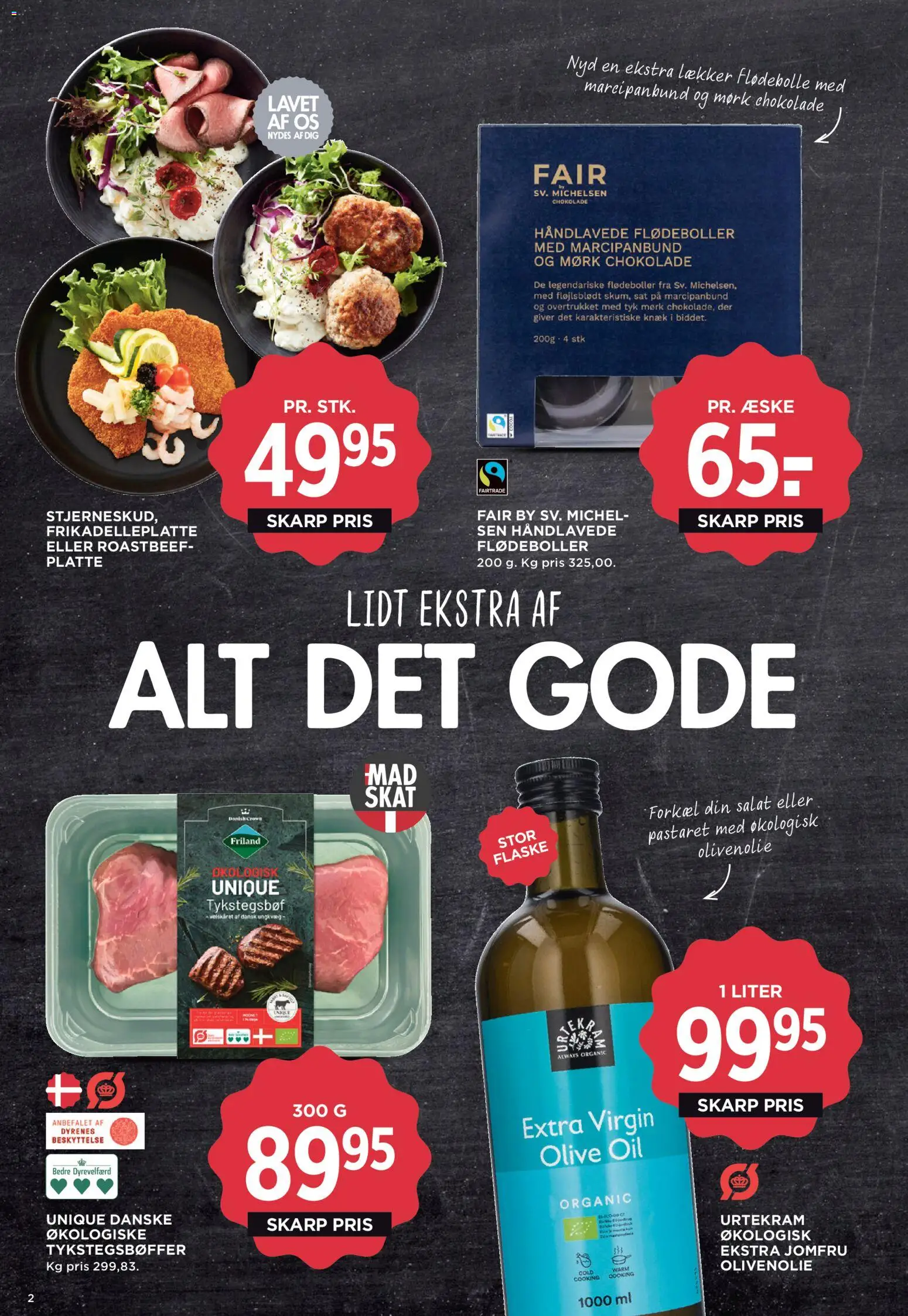 Meny tilbudsavis – gyldig fra 10.04.2026 | Side: 2 | Produkter: Chokolade, Salat, Flødeboller, Olivenolie
