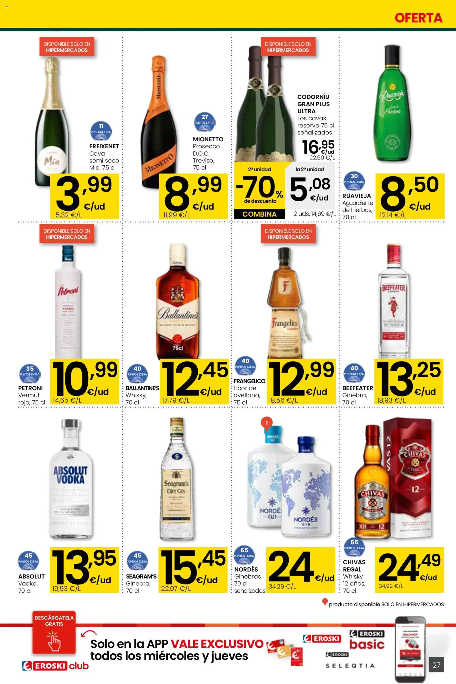 Eroski folleto │ válido desde el 05.01.2026 | Página: 27 | Productos: Licor, Vodka, Whisky