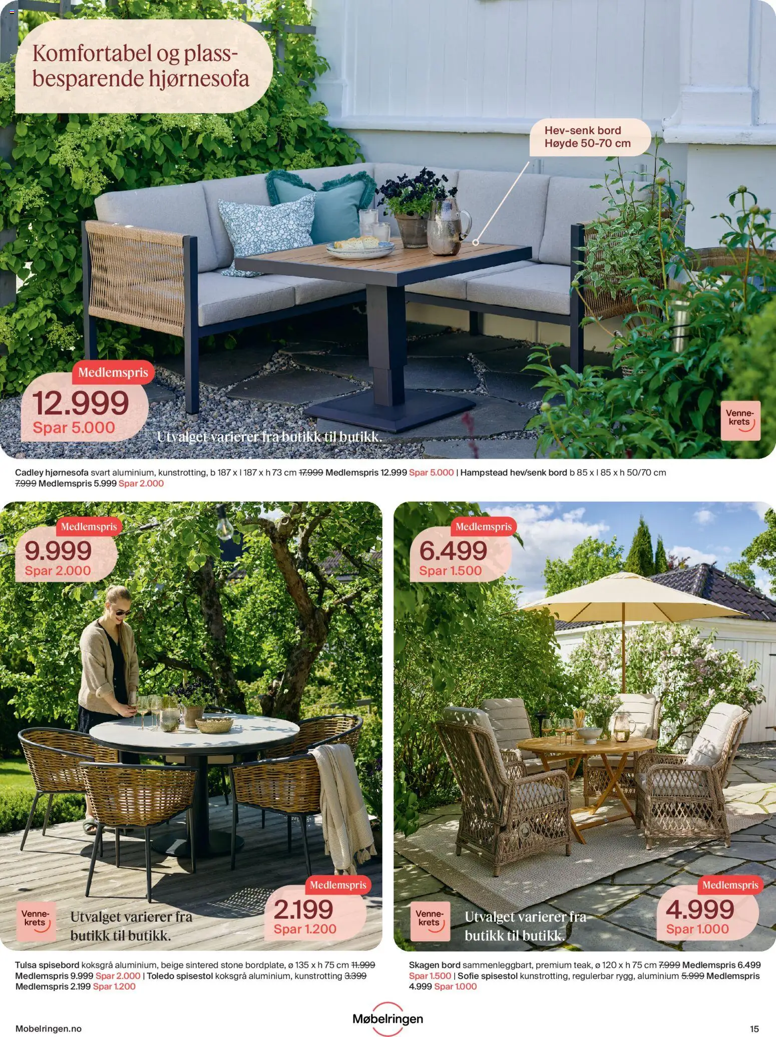 {H1} | Side: 15 | Produkter: Spisebord, Spisestol, Bord