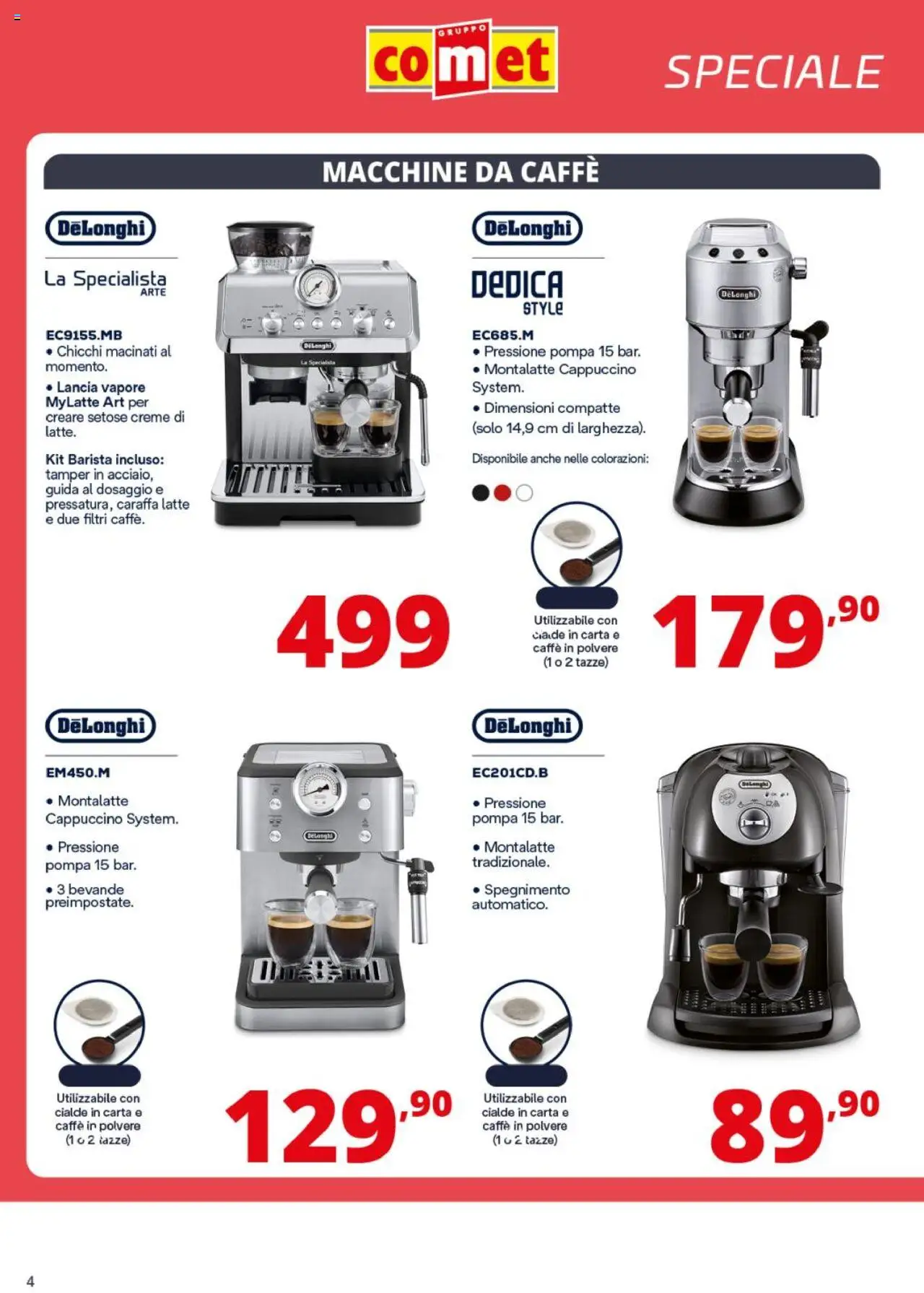 Volantino Comet del 15.09.2025 | Pagina: 4 | Prodotti: Caraffa, Caffè, Latte