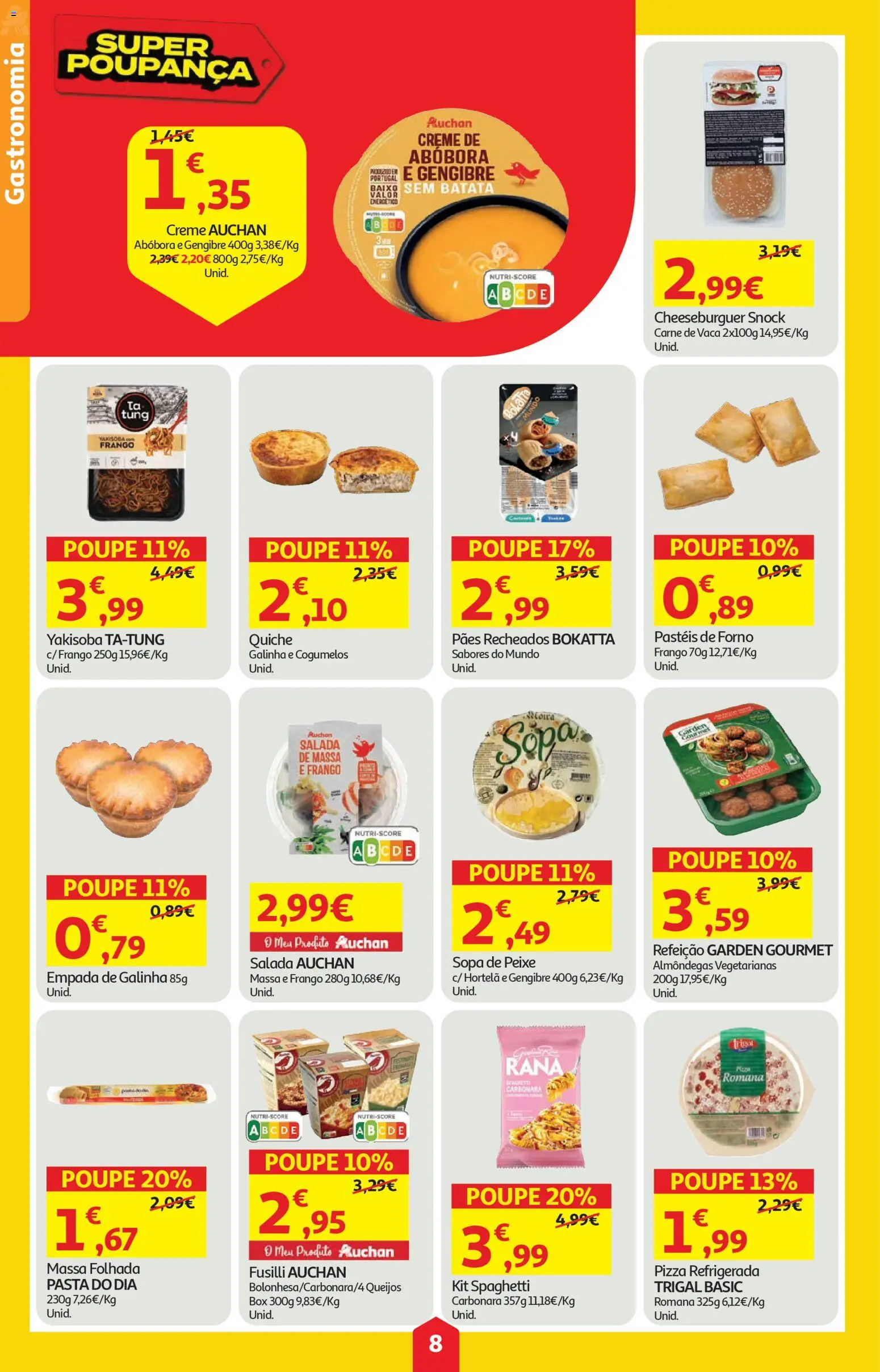 Auchan folheto │ válido de 23.04.2026 | Página: 8 | Produtos: Frango, Sopa, Creme, Salada
