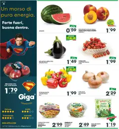 Volantino Interspar del 28.07.2025 | Pagina: 4 | Prodotti: Mele, Peperoni, Pomodoro, Melanzana