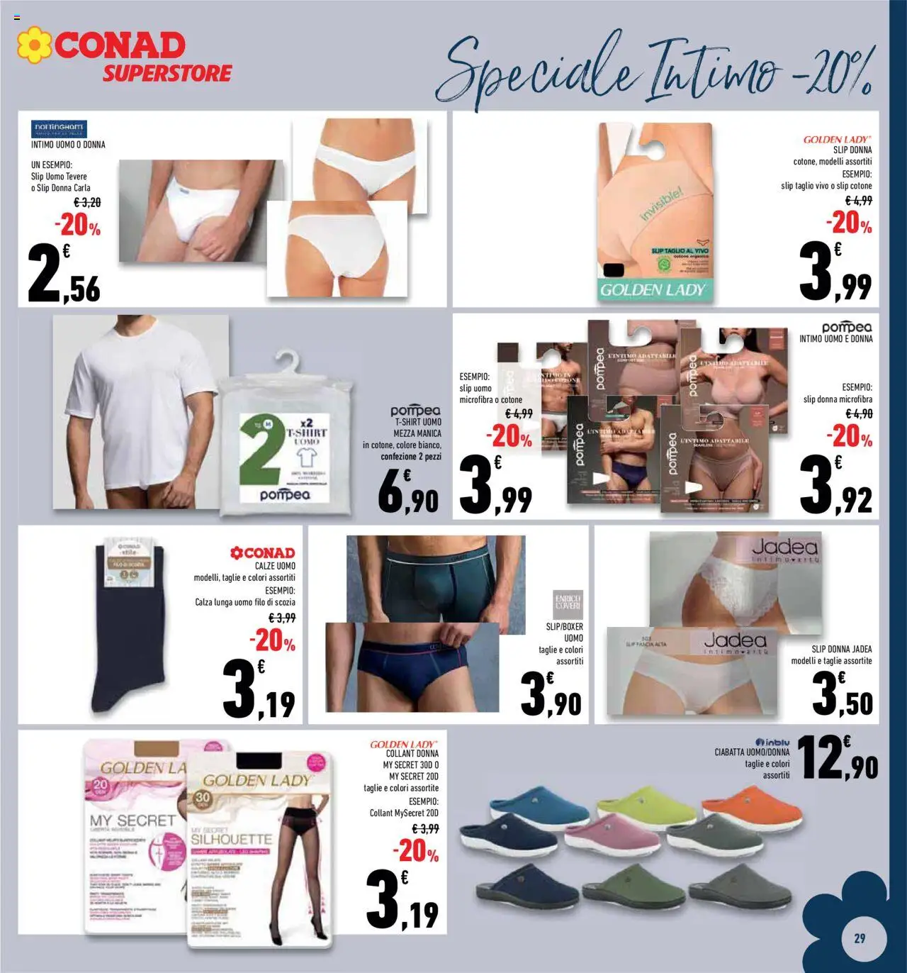 Volantino Conad del 08.10.2025 | Pagina: 29 | Prodotti: Intimo, Slip, T-shirt, Collant