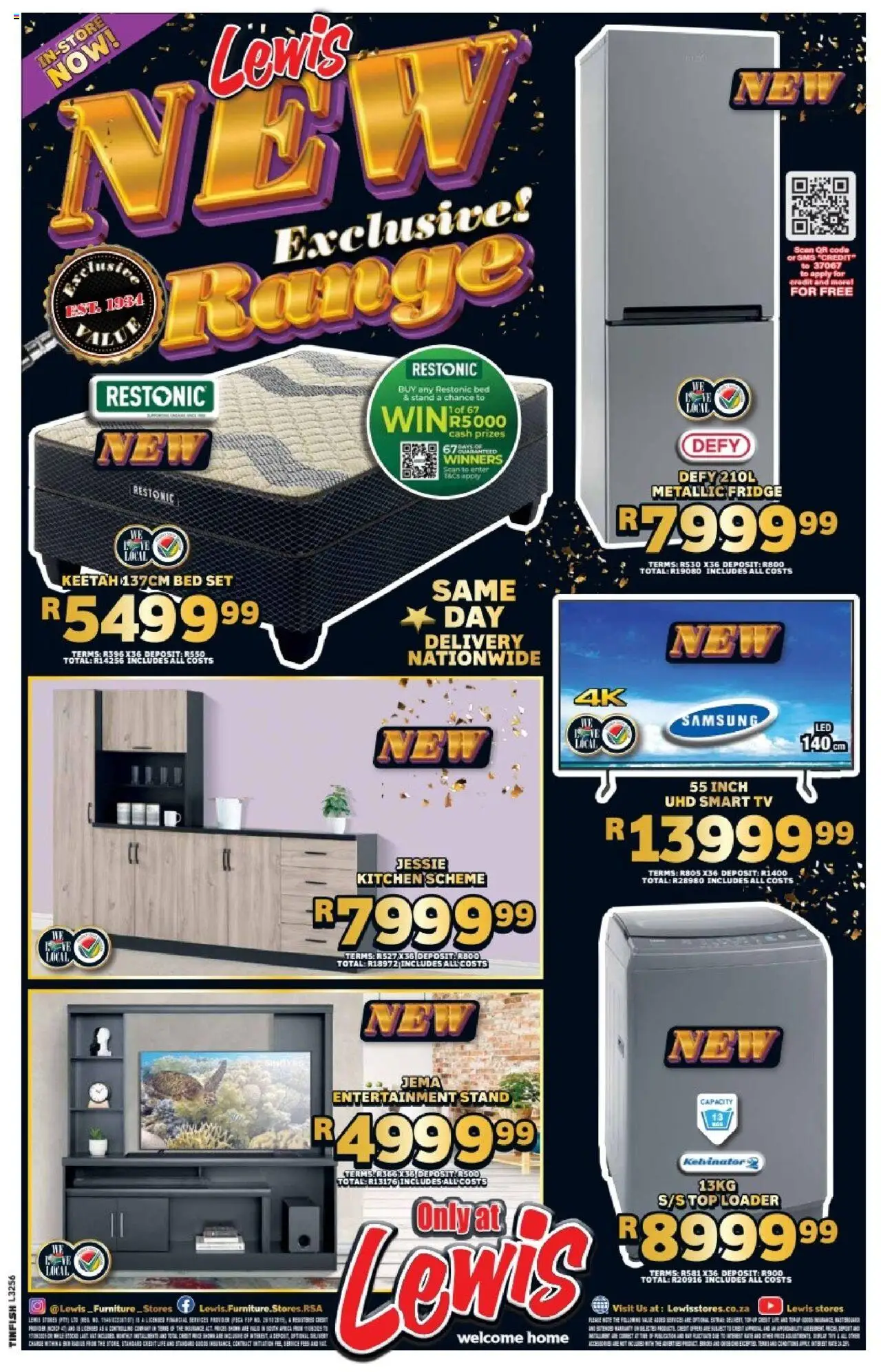 Lewis Stores Specials │ valid from 11.08.2025 | Page: 16 | Products: Bed, TV, Fridge