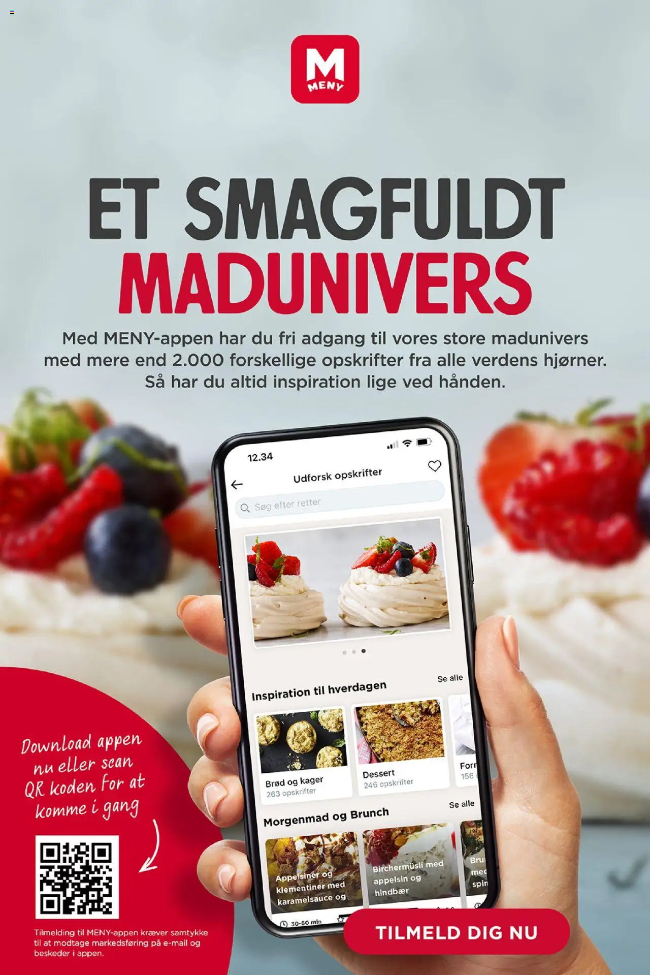 Meny Tilbudsavis gyldig fra 04.07.2025 | Side: 4 | Produkter: Brød, Appelsiner, Hindbær, Kager