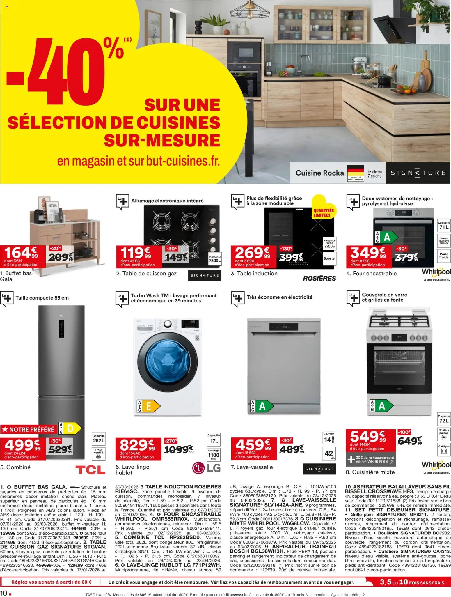 {H1} | Page: 10 | Produits: Four électrique, Réfrigérateur, Plateau, Aspirateur