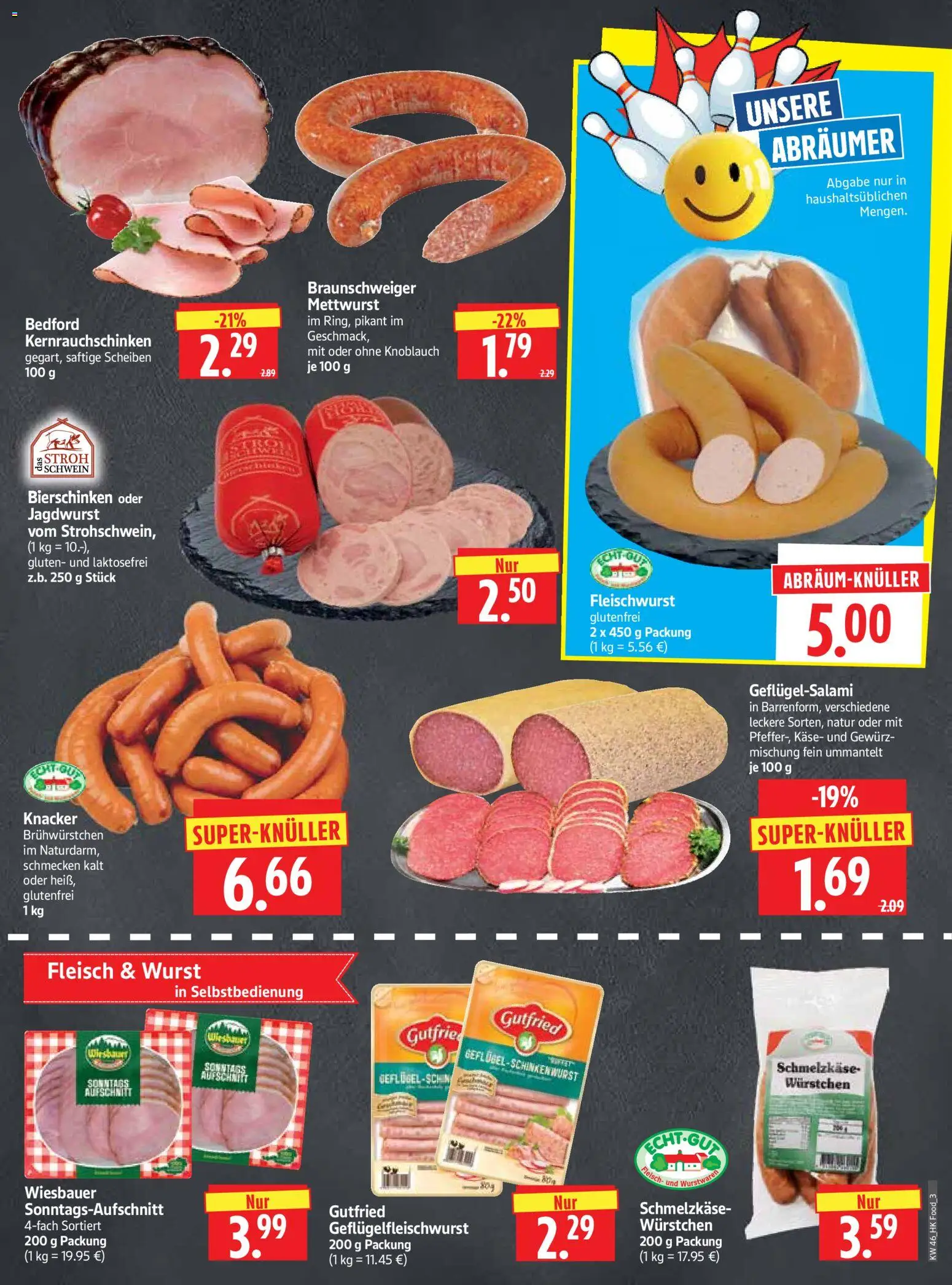 HERKULES Prospekt 	 – gültig ab 10.11.2025 | Seite: 3 | Produkte: Käse, Wurst, Knoblauch, Fleisch