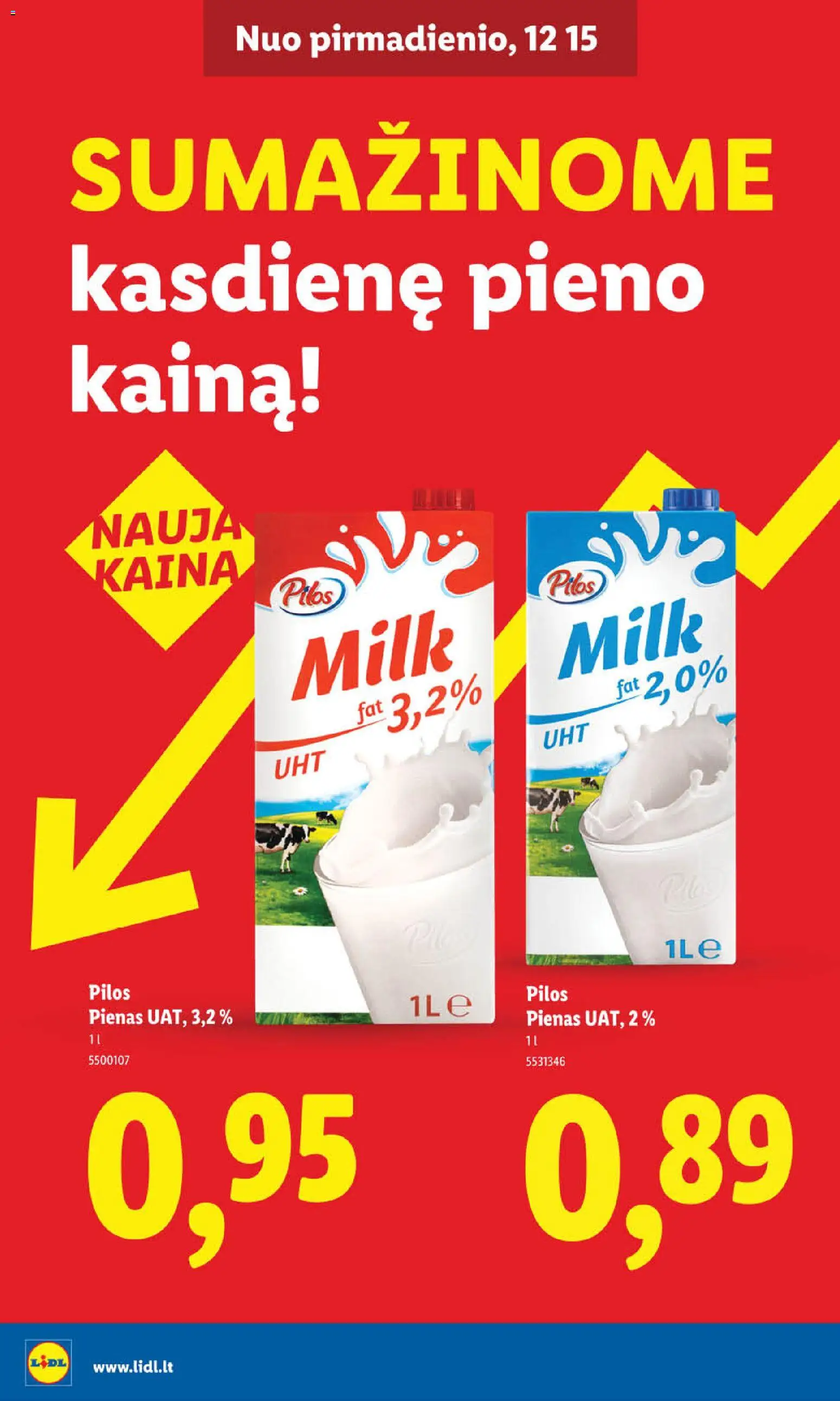 LIDL akcijos nuo 18.12.2025 | Puslapis: 4 | Prekių: Pienas