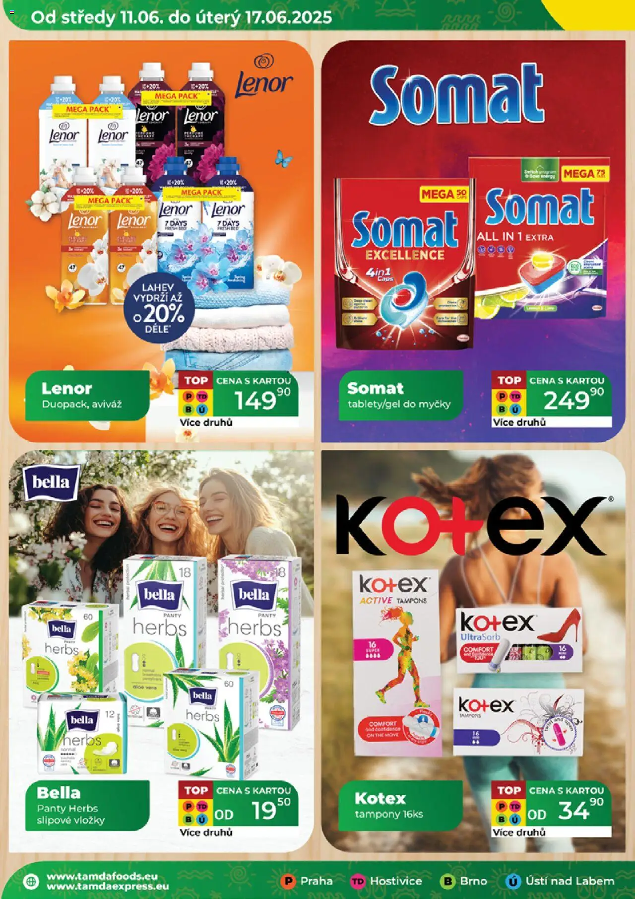 Tamda Foods leták od 11.06.2025 | Strana: 20 | Produkty: Lenor, Vložky, Aloe vera, Somat