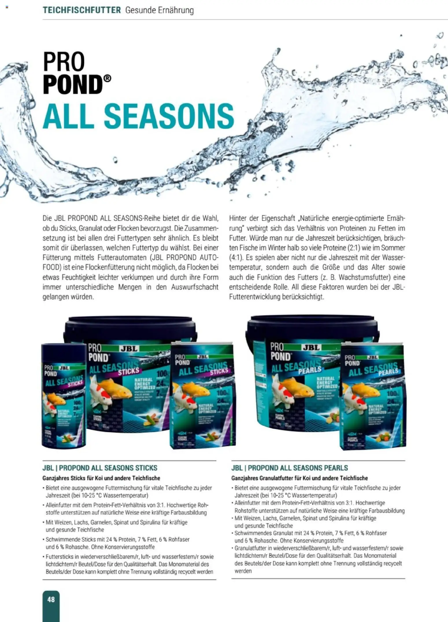 zookauf Themenkatalog Teich – gültig ab 23.03.2026 | Seite: 48 | Produkte: Energy, Wasser, Flocken