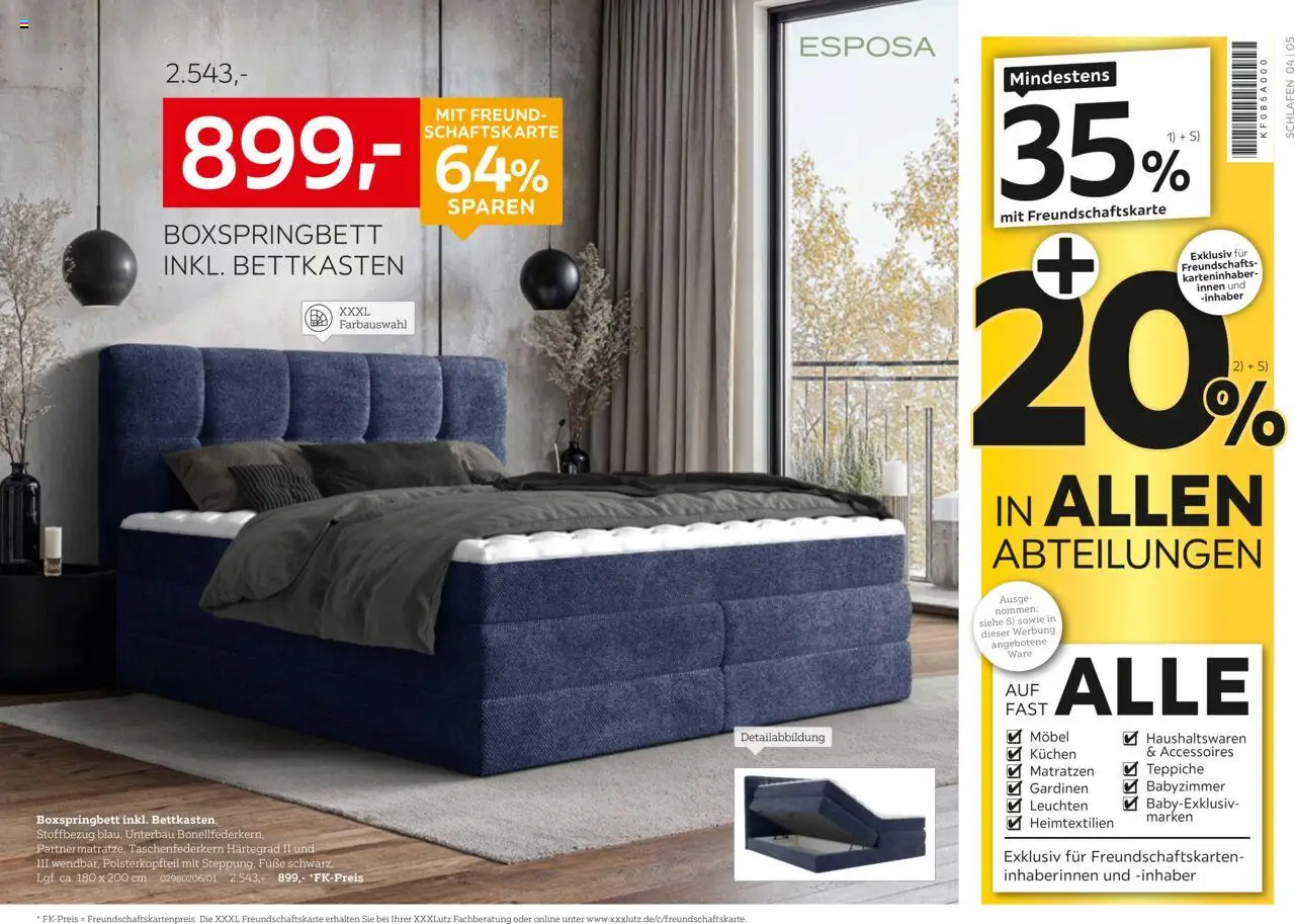 XXXL Lutz Nr. 1 beim Preis - gültig ab dem 04.08.2025 | Seite: 4 | Produkte: Boxspringbett, Kuchen