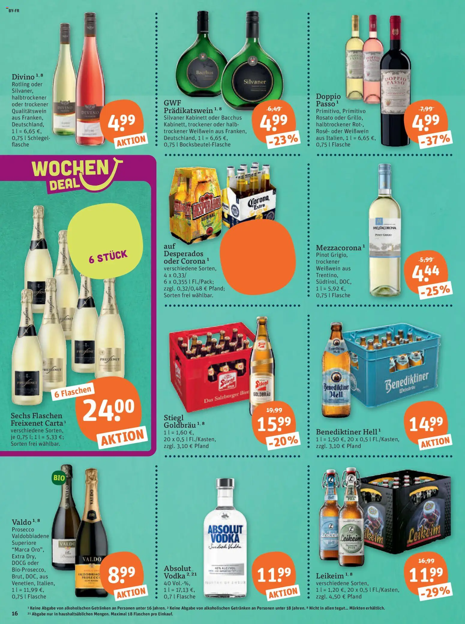 Tegut Prospekt – gültig ab 19.01.2026 | Seite: 18 | Produkte: Bier, Weißwein, Desperados, Vodka