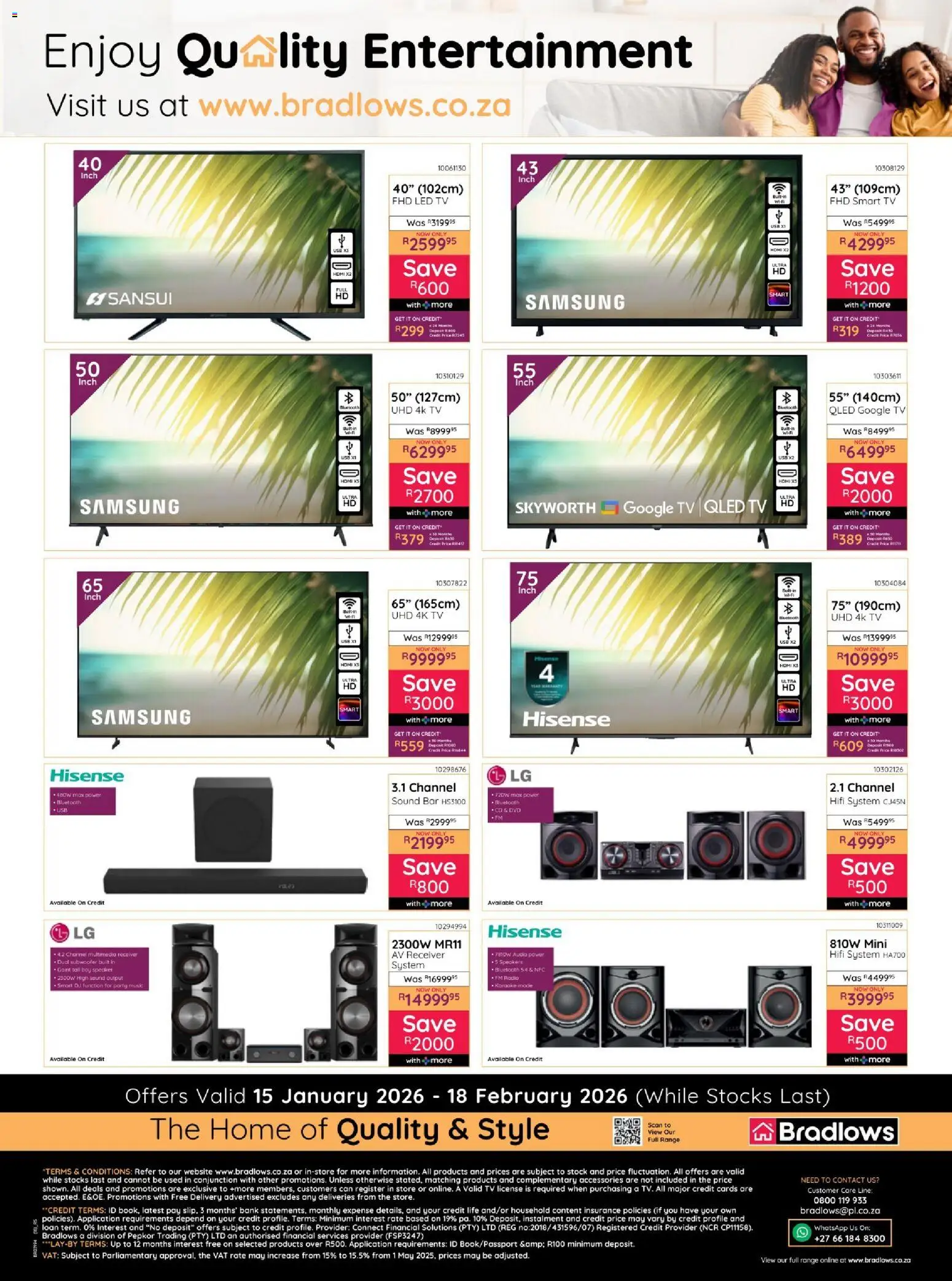 New Bradlows catalogue – valid from 15.01.2026 | Page: 10 | Products: Radio, TV, Subwoofer, Stock