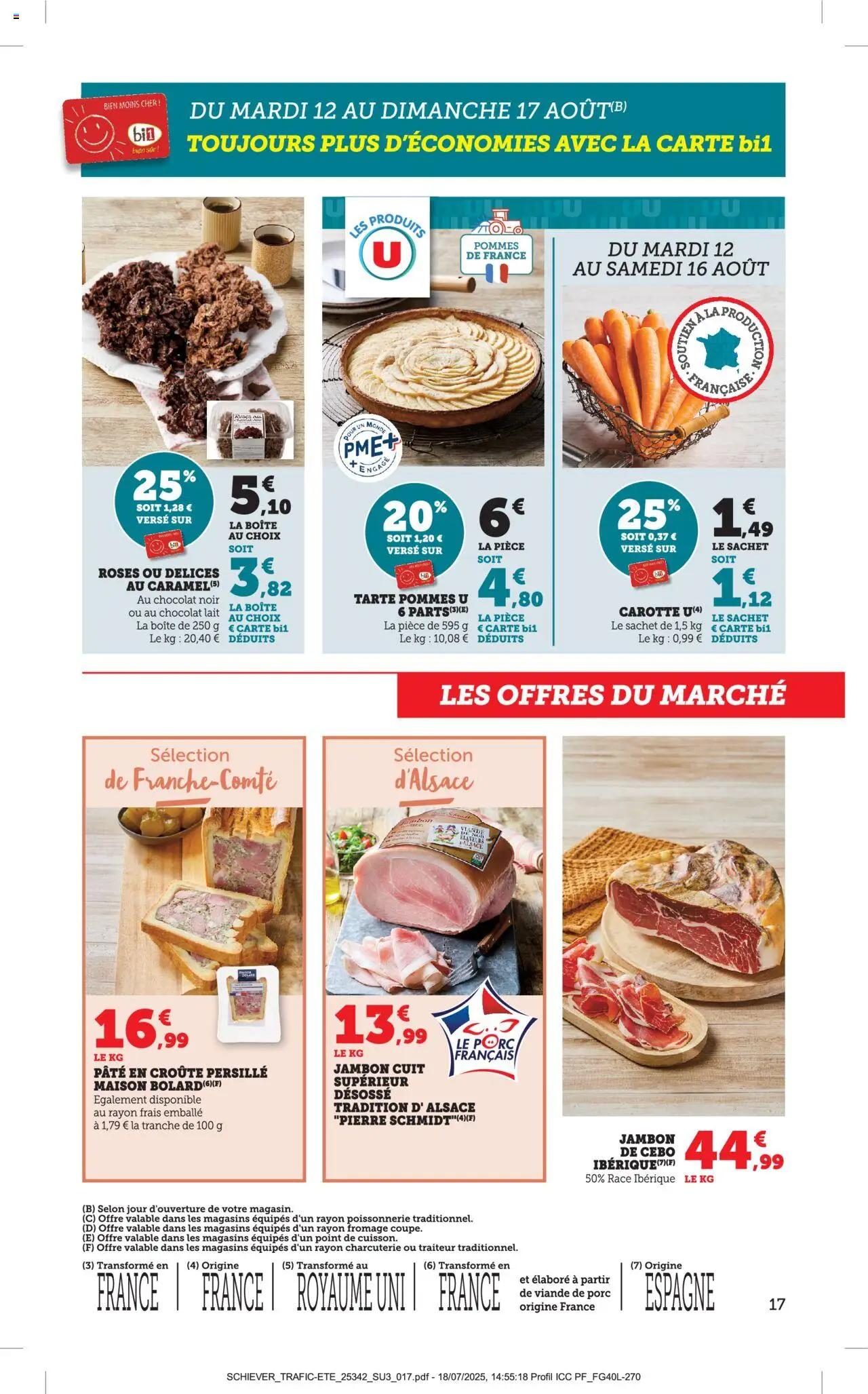  | Page: 17 | Produits: Viande de porc, Poissonnerie, Fromage, Porc