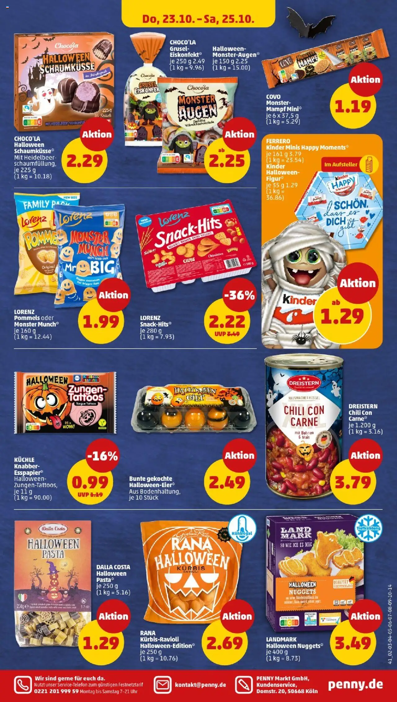 Penny - Baden-Württemberg – gültig ab 20.10.2025 | Seite: 41 | Produkte: Eier, Pommes, Monster, Kürbis